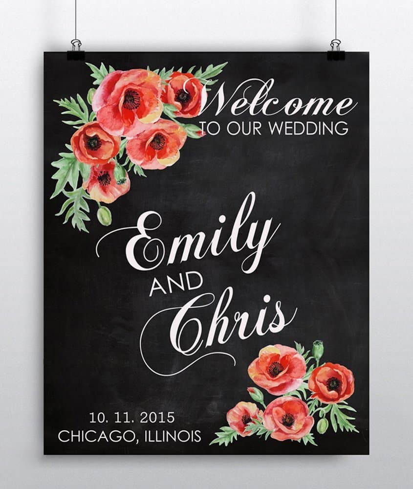 Personalized Wedding Sign Poster - Personalized Wedding Wall Art - Unique Wedding Décor