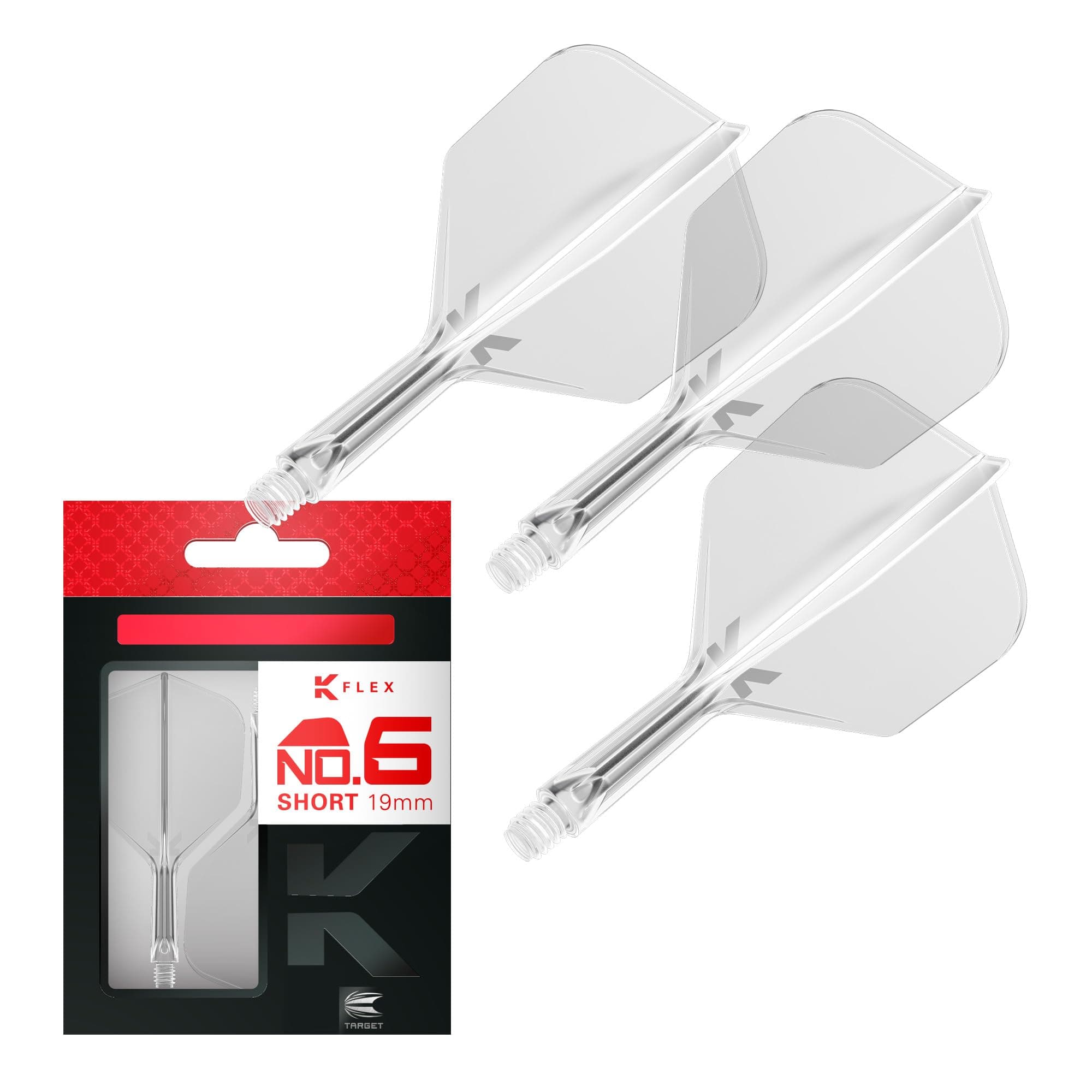 K Flex Integrated Dart Flight and Shaft, No.6 | 3-Pack K-Flex - No. 6, Kflex Precision-Molded 2-in-1 Dart Flights and Dart Shaft | Professional Dart Accessories