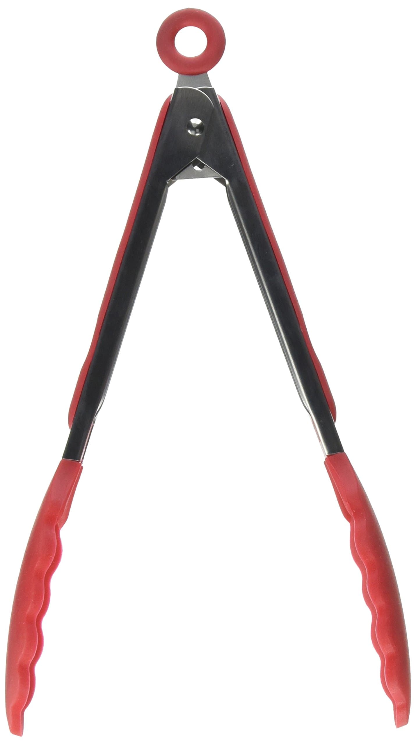 Original Locking Non-Stick Kitchen Tongs 9-inch (Red)
