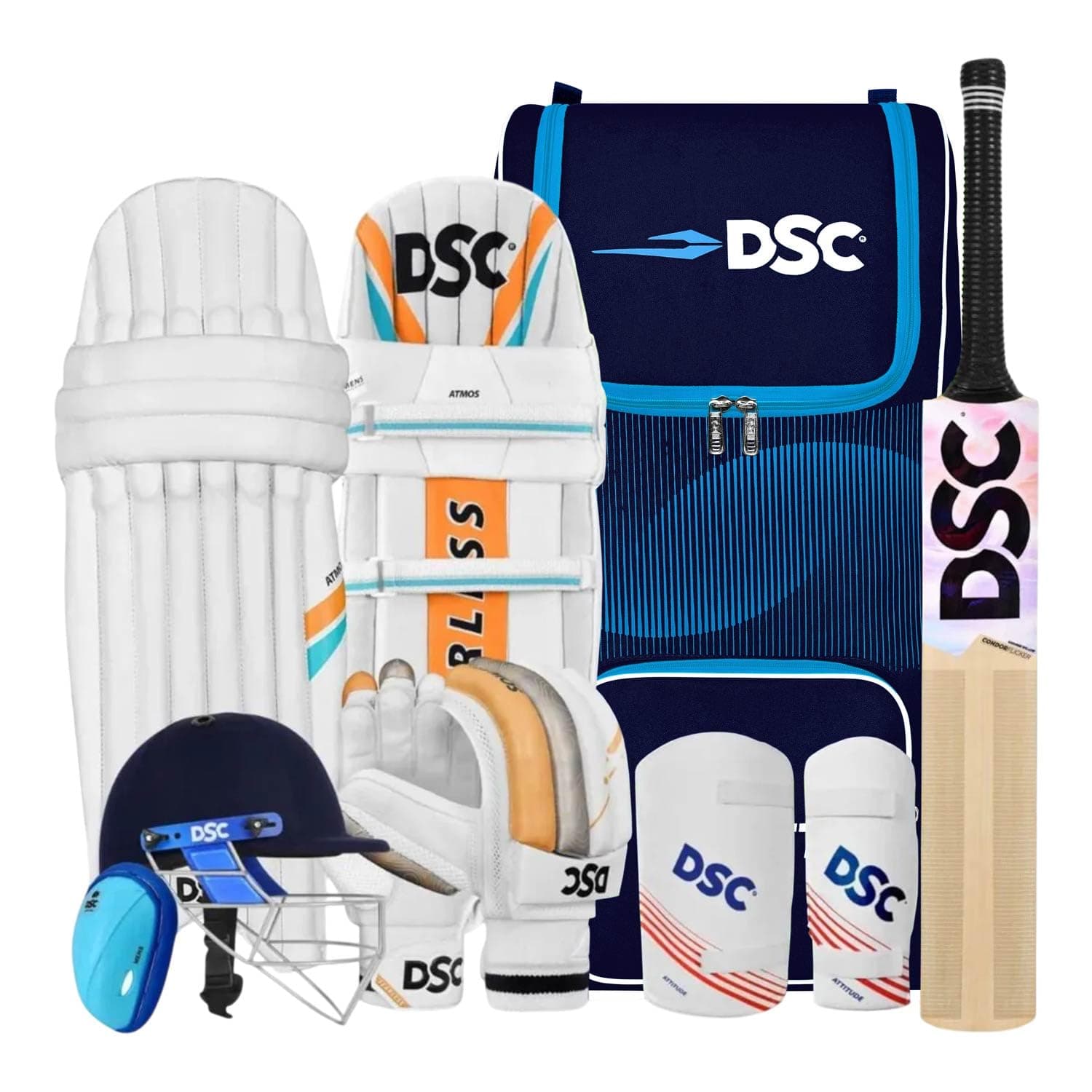 DSC Premium Complete Kit with Helmet Cricket Kit Size 5