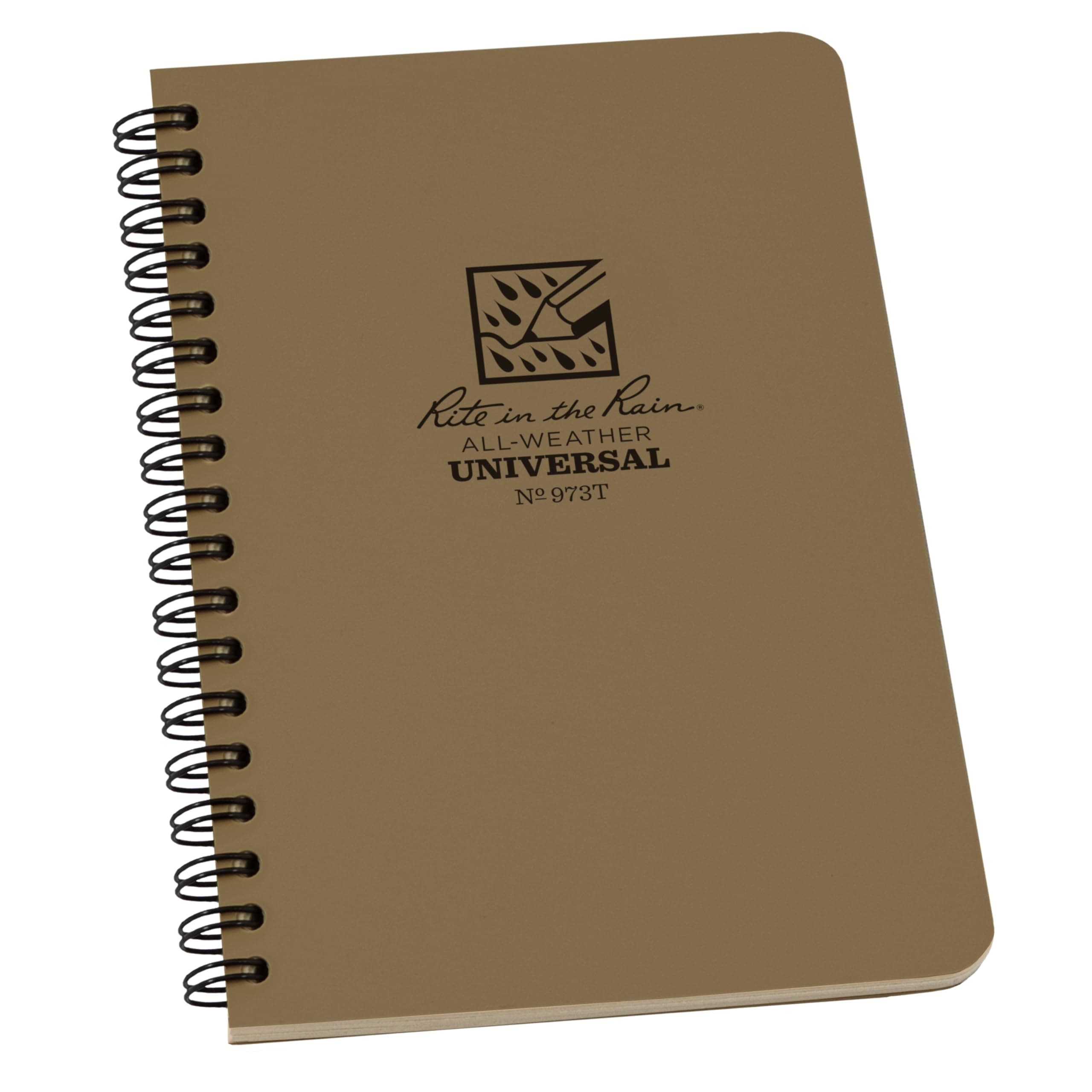 All-Weather Side-Spiral Notebook, 4 5/8" x 7", Tan Cover, Universal Pattern (No. 973T)