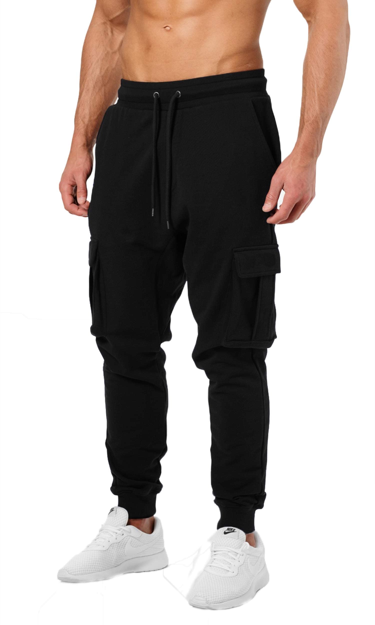 Men's Regular Fit low Rise Cotton Solid Stylish Cargo Track Pants