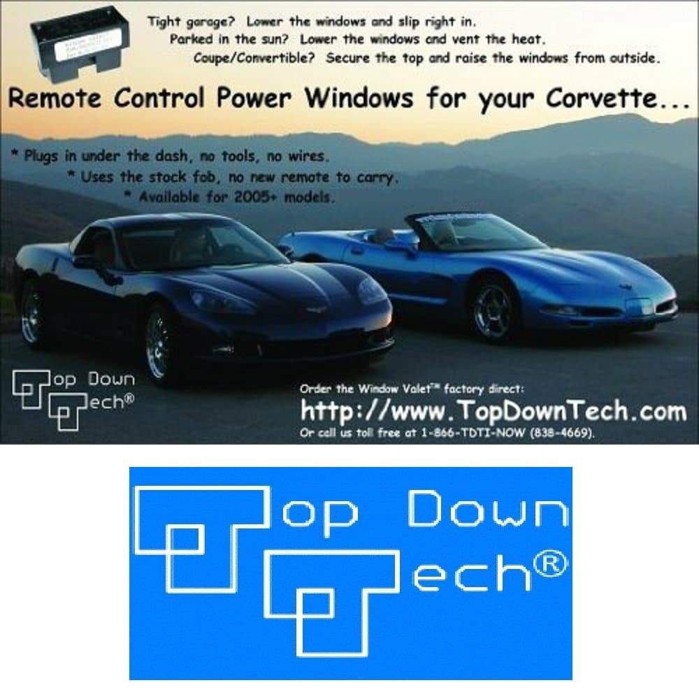 C6 Corvette Window Valet Operate your Windows with the Stock Remote FOB Fits: All 05 through 13 Corvettes