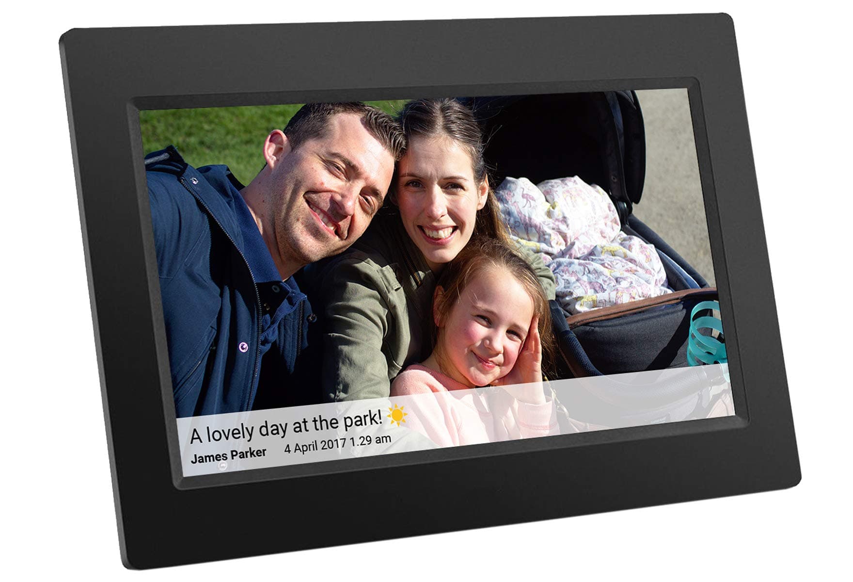 10 Inch WiFi Digital Picture Frame - Electronic, Wall Mountable Smart Frames,Frameo App - Send Photos & Videos from Anywhere - IPS LCD Panel, Touchscreen Portrait & Landscape Display(Black)