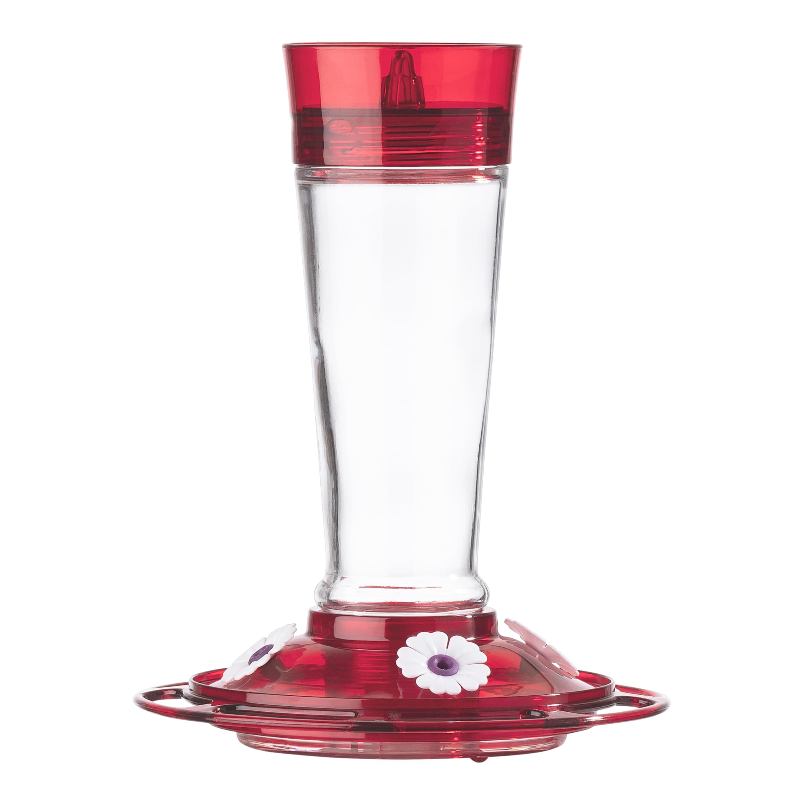 More Birds Ruby Hummingbird Glass and Plastic Feeder with 5 Feeding Stations, 10-Ounce Capacity