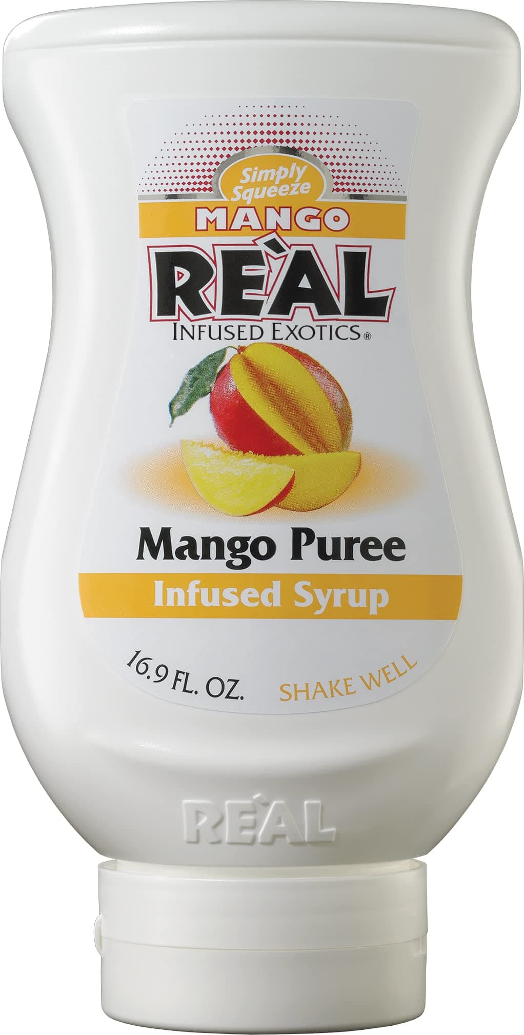 Mango Reàl, Mango Puree Infused Syrup, 16.9 FL OZ Squeezable Bottle (Pack of 1)