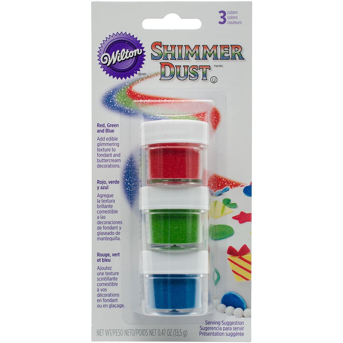 Wilton Primary Shimmer Dust, Multicolor