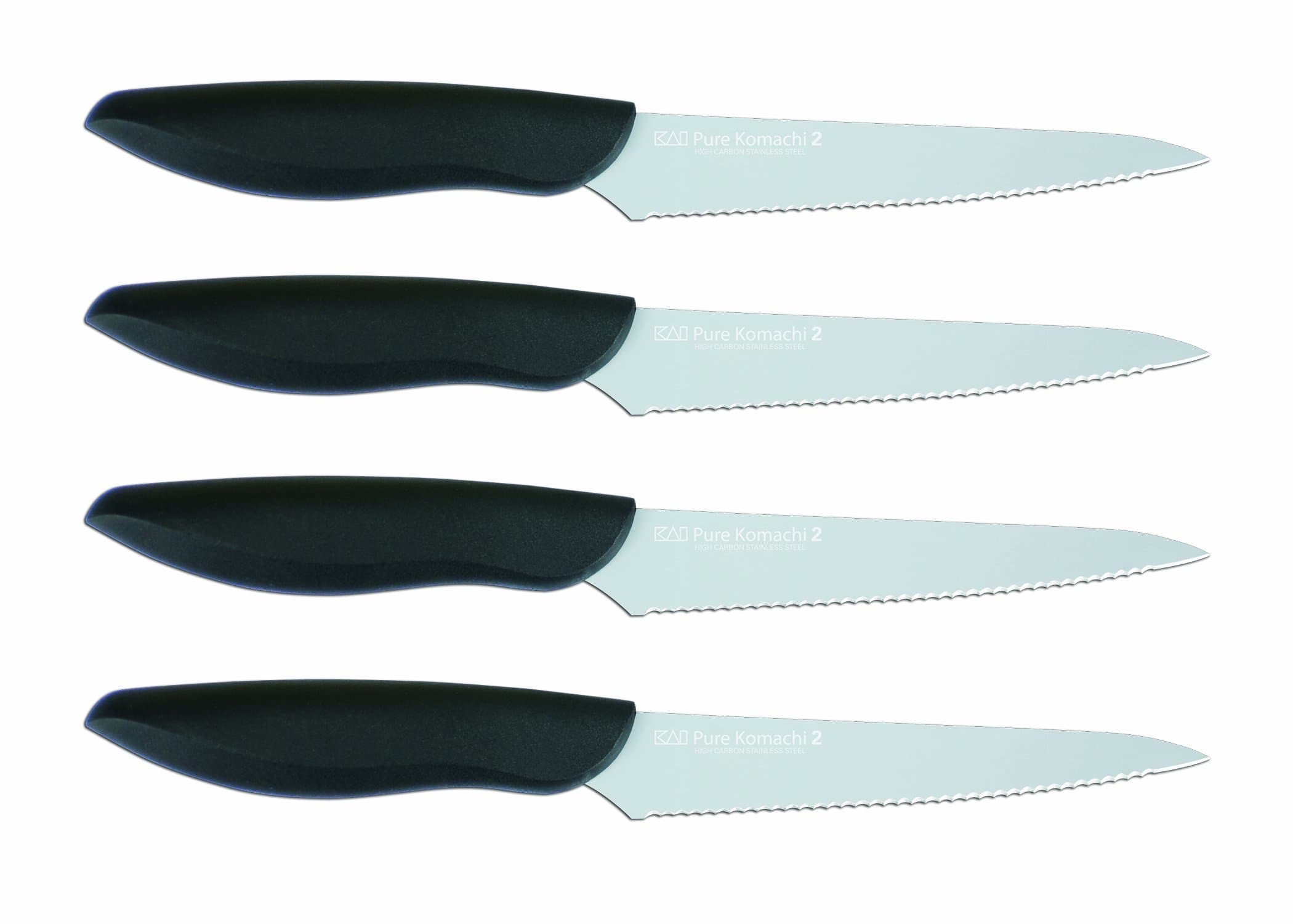 Steak Knife Set - 5" Steak Knives, 4 Piece, Razor-Sharp Meat Slicing Knife, Keeps Juices in Steak and Preserves Flavor, Hand-Sharpened Japanese Kitchen Knives