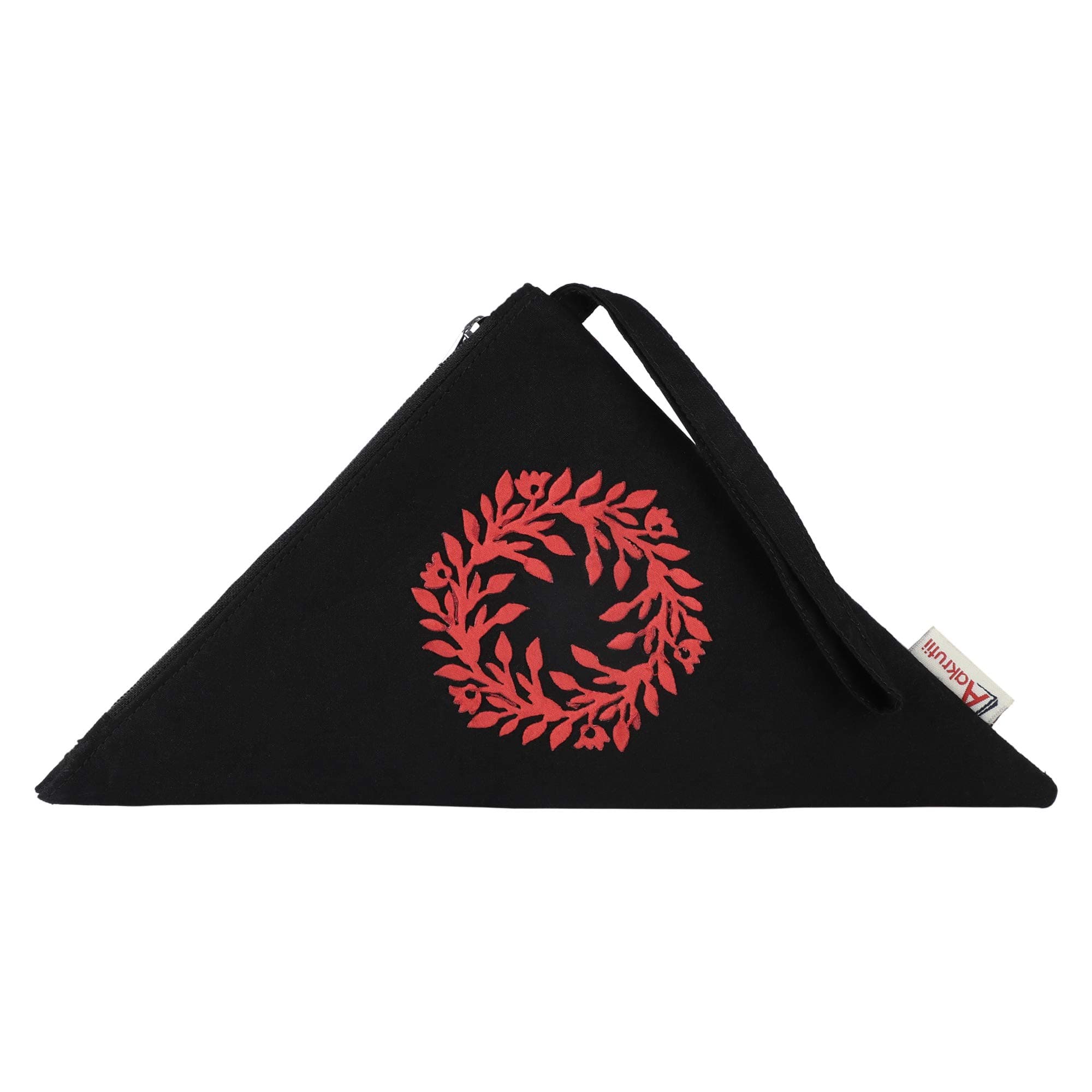 AakrutiiEco Friendly Triangular Shape Cotton Zipper Pouch for Women