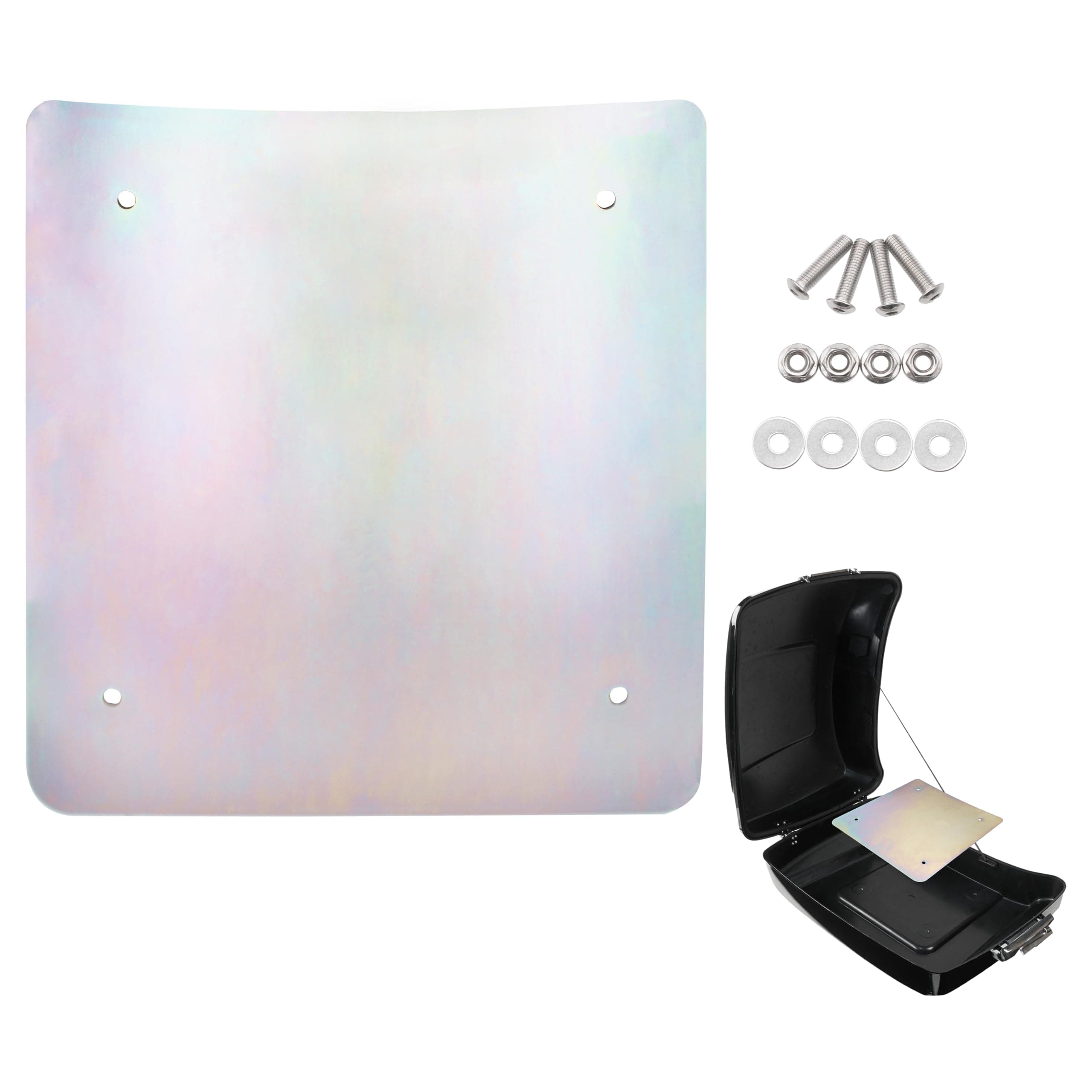 Tour Pack Inner Base Metal Plate Replacement for 2014+ Harley Touring Rushmore Chopped King Tour Pak Razor Touring Pack,2mm Thick Laser Cut Reinforement Metal Plate