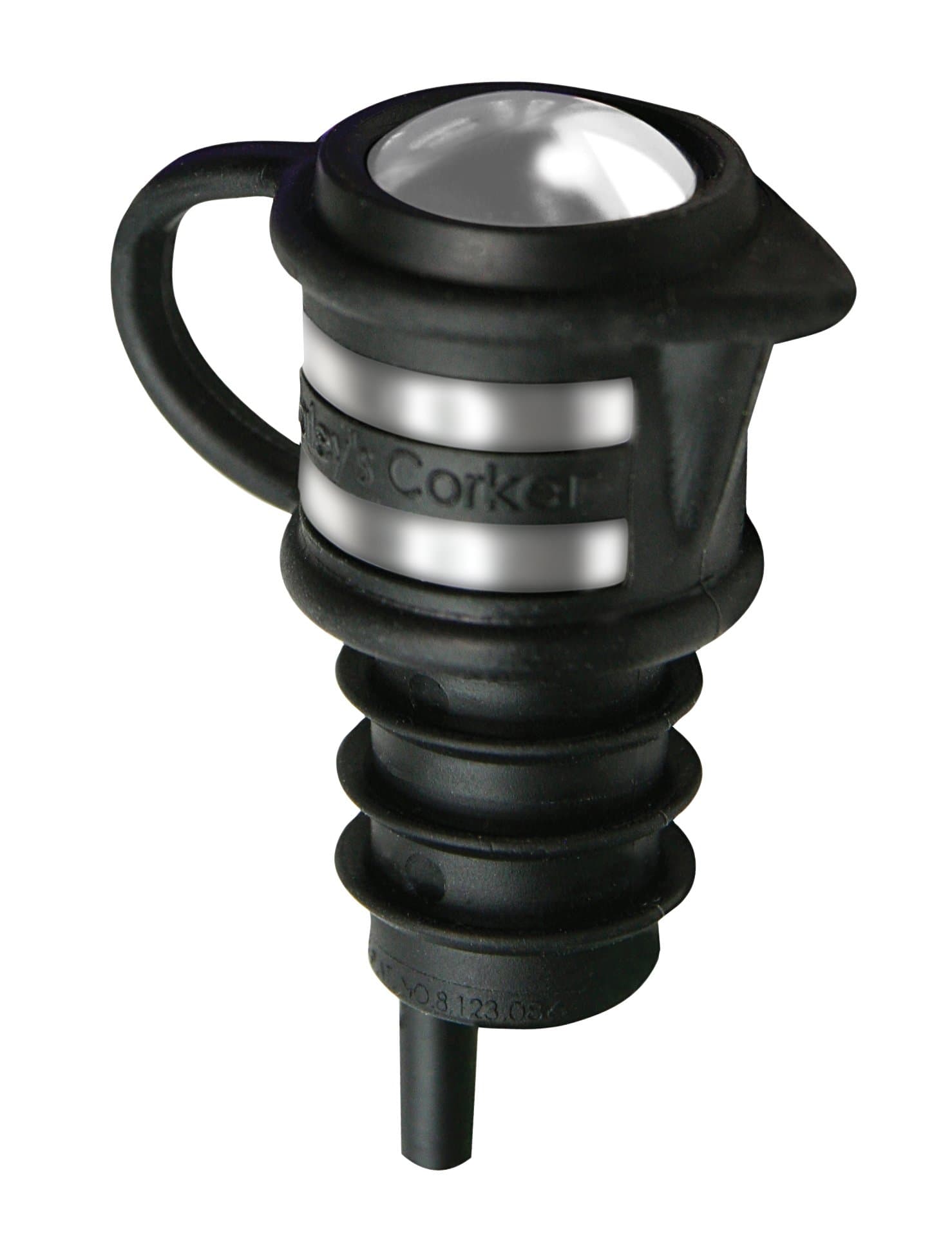 Haley's Corker Platinum Wine Stopper, Black, Single