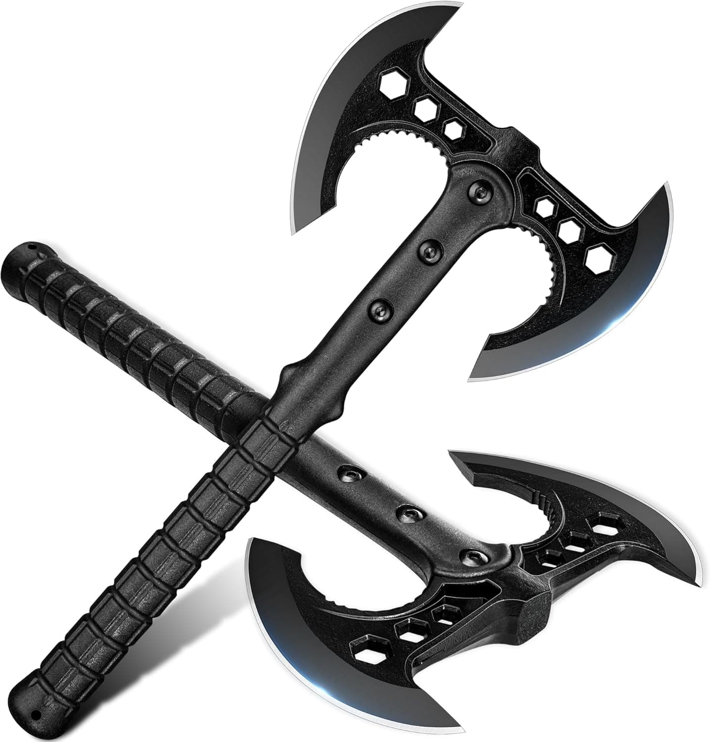 Dream Reach 2-Pack Hatchet Axe Set, Camping Hatchet and Survival Axe with Nylon Sheath, Double Headed Outdoor Axe for Camping, Splitting Wood, and Bushcraft, Ideal Gifts for Men Black