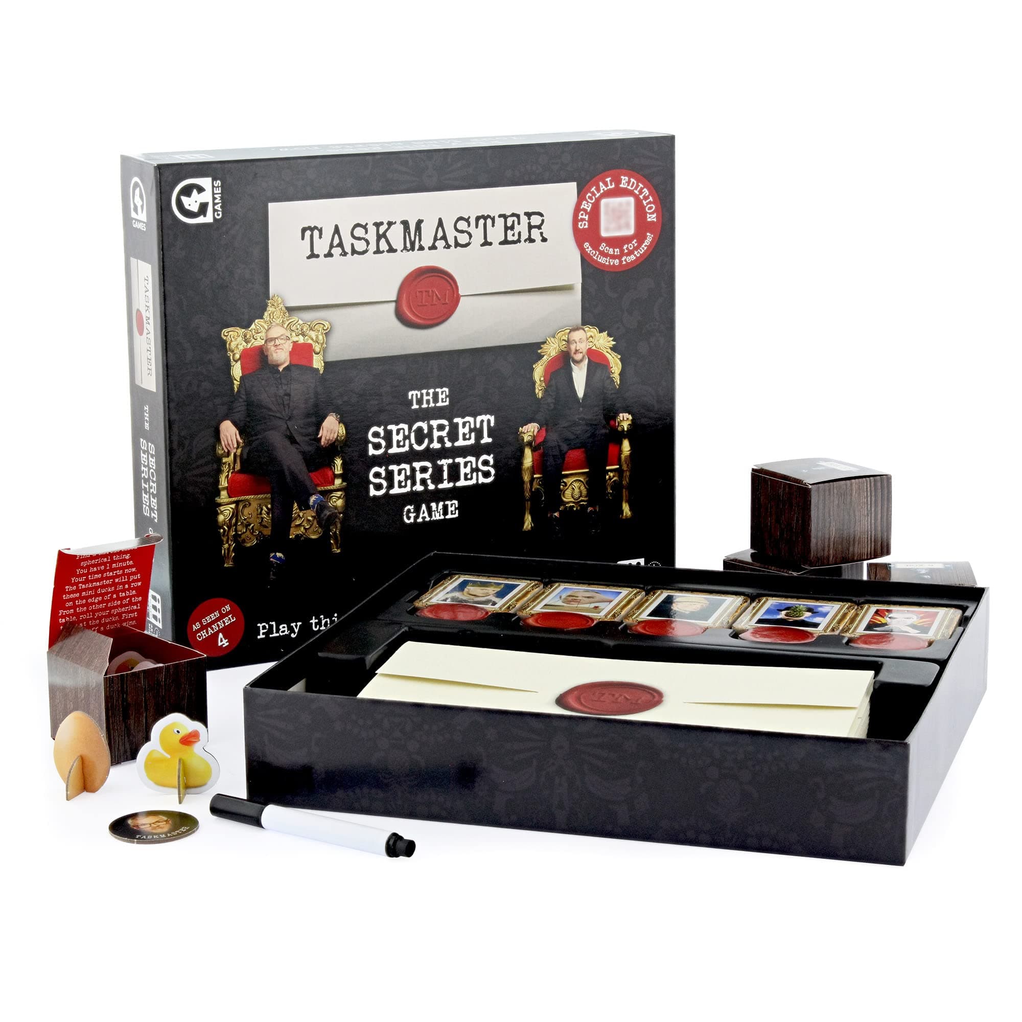 Ginger Fox Official Secret Taskmaster Series Board Game | Special Edition | Great for the Ultimate TV Show Fan | Fun for a Family Gathering This Christmas | Ta