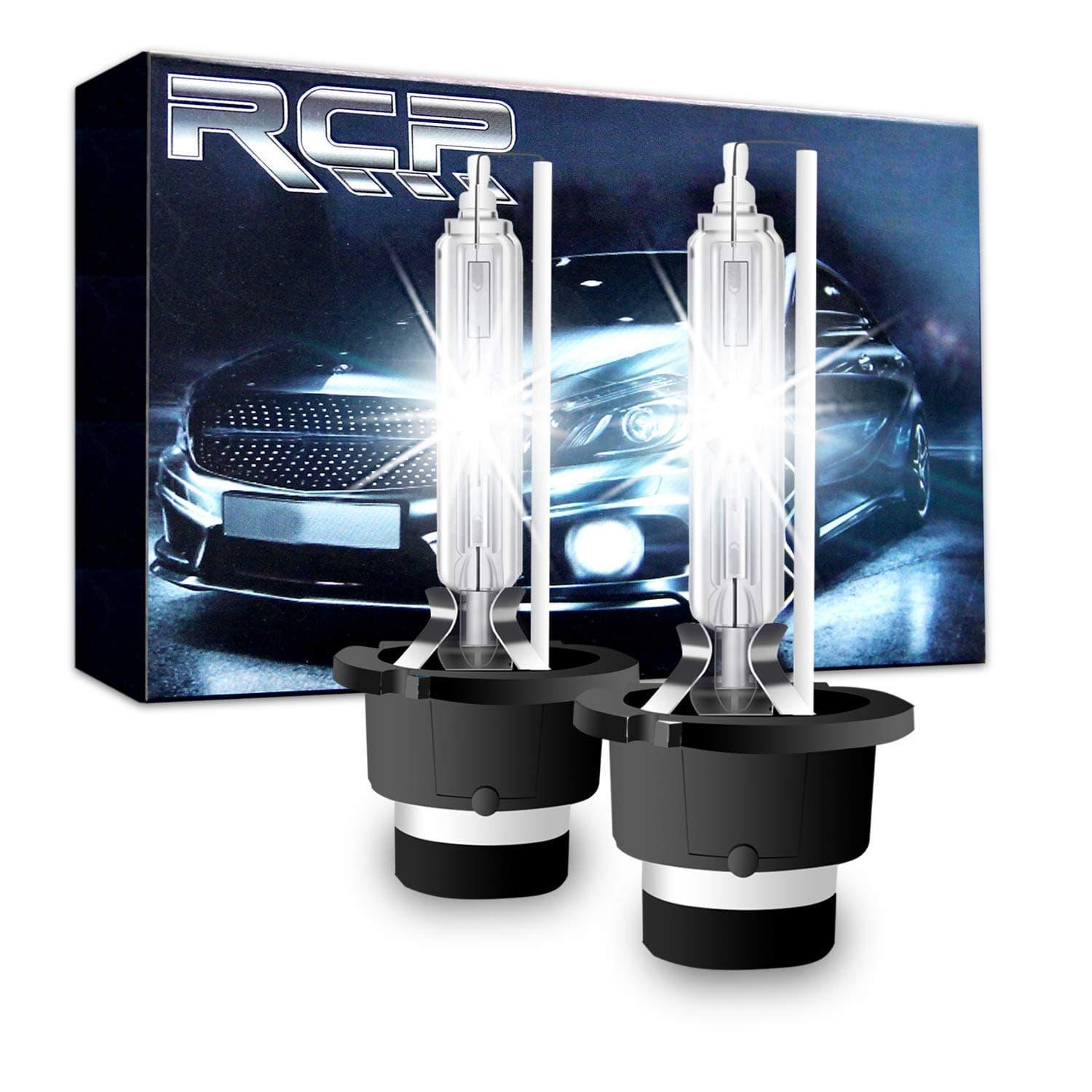 D4S6 - (A Pair) D4S/ D4R 6000K Xenon HID Replacement Bulb Diamond White Metal Stents Base 12V Car Lamps Head Lights 35W