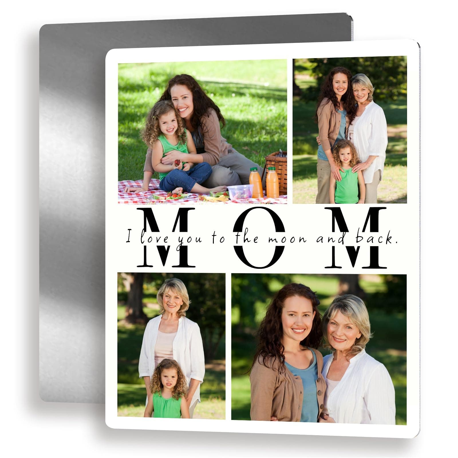 Custom Style Custom Metal Prints with Your Photos Personalized Collage Picture Gifts for Mom Grandma, Birthday Gifts for Mom Metal Photo Prints for Wall Art