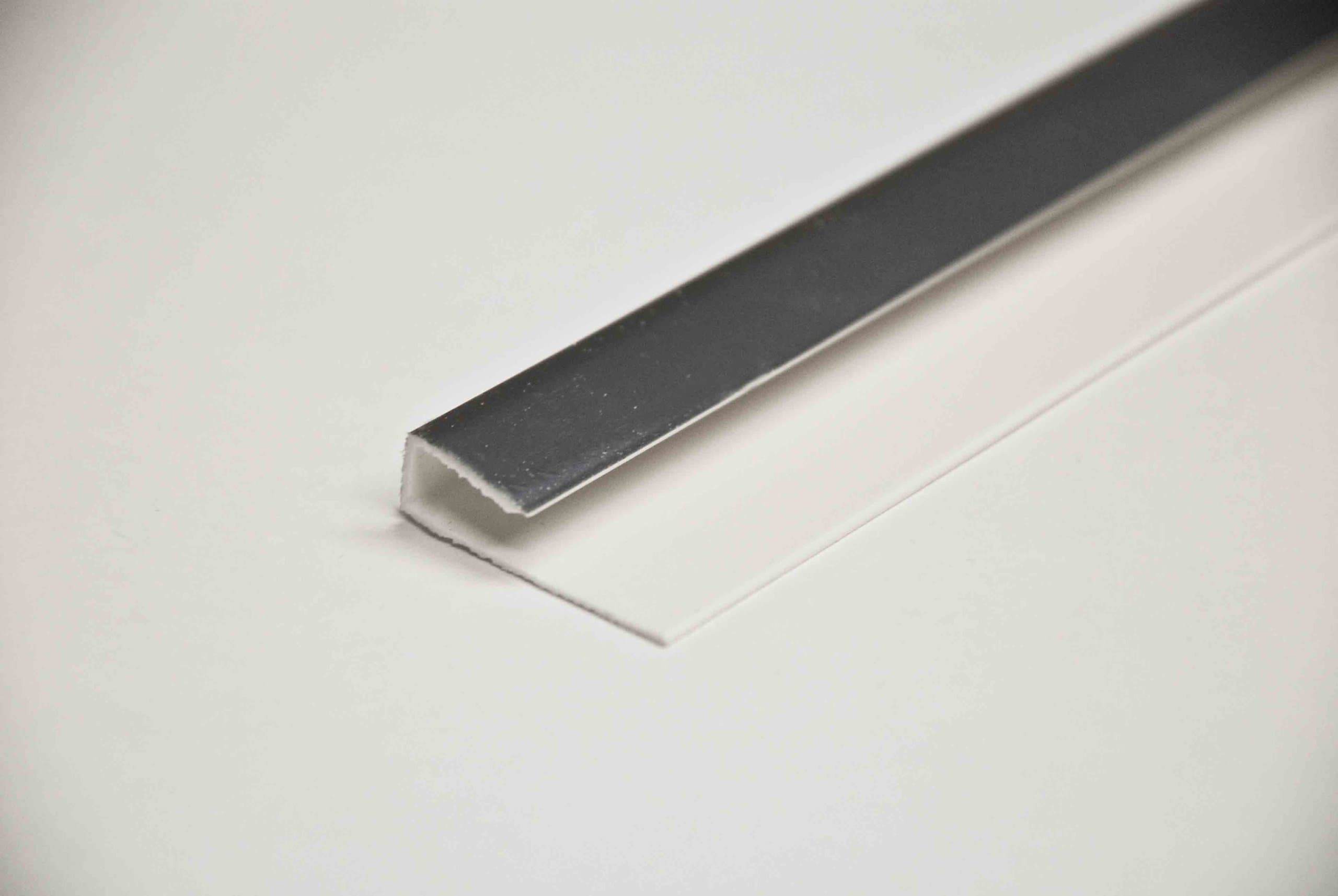 5mm WALL AND CEILNG PANELS END CAP IN SILVER. USED WITH WATERPROOF BATHROOM WALL PANELS FOR SHOWER ROOMS AND BATHROOMS