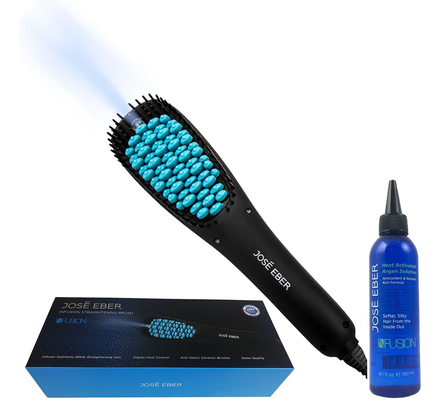 Jose Eber infusion Straightening Brush With 100ml Argan Solution