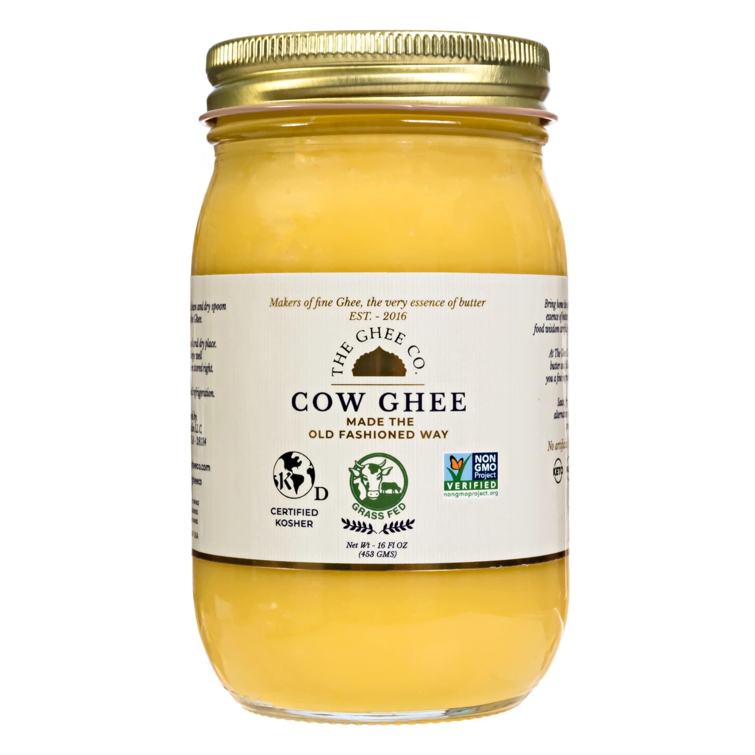 The Ghee Co, Pure Ghee Made with Grade AA Unsalted Butter, 16 fl oz