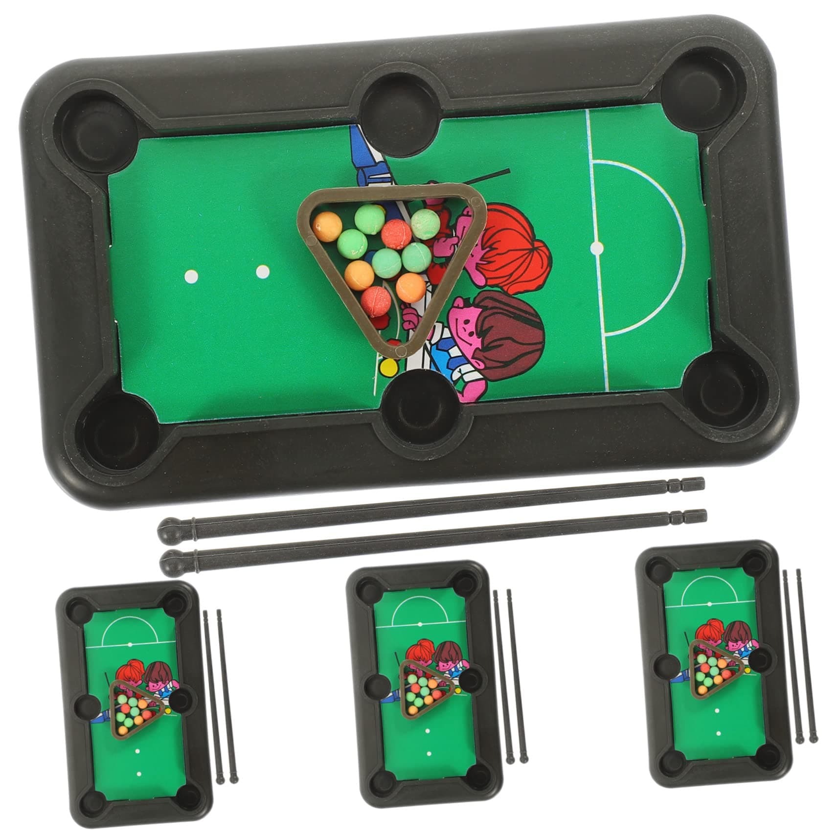 Sosoport 12 Sets Billiards Game Mini Pool Table Child Billiard Table Toy Competitive Billiard Table Small Pool Table Mini Billiard Game Mini Snooker Game Billiards Table Adutl Toy Plastic