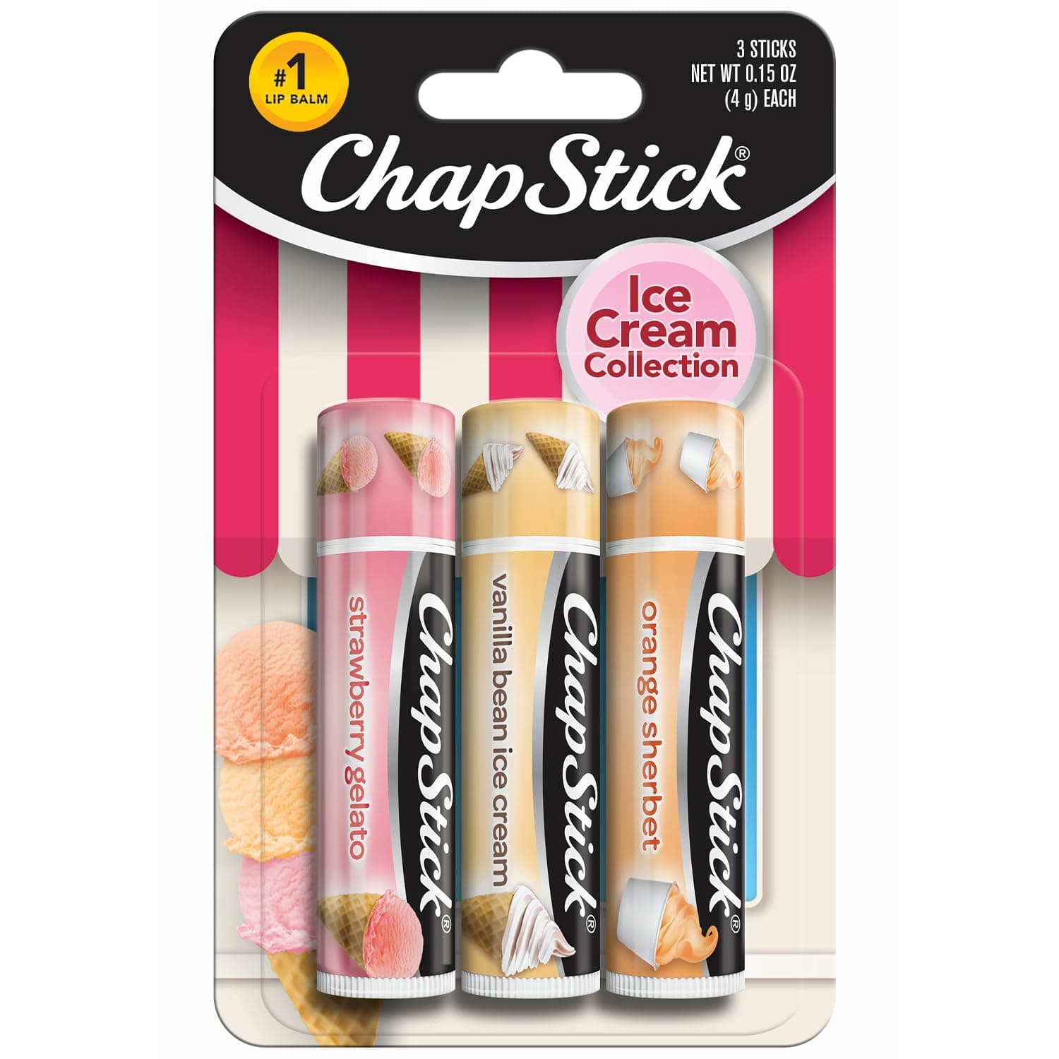chapstick ice Cream Collection 3 Pack