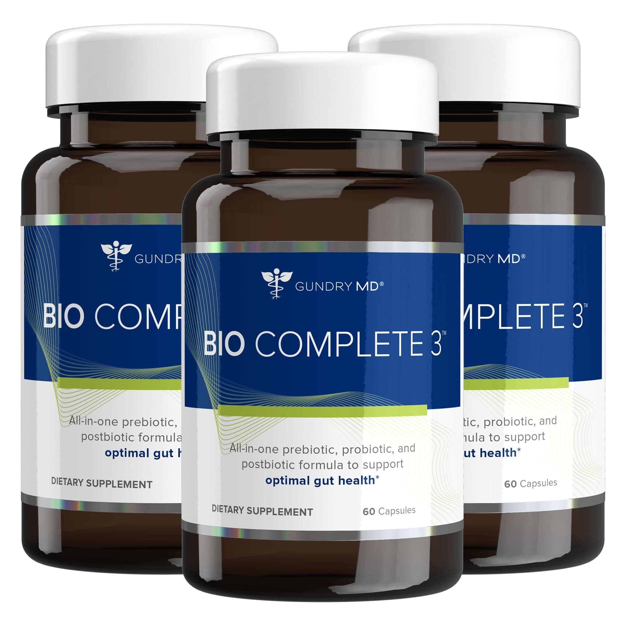 - Gundry MD® Bio Complete 3 - Prebiotic, Probiotic, Postbiotic to Support Optimal Gut Health, 30 Day Supply (90 Day Supply)