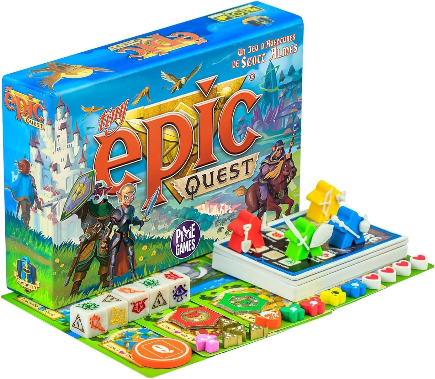Gamelyn Games Tiny Epic Quest: Board Game, 4 Players, Ages 14+, Fantasy Strategy, First Edition