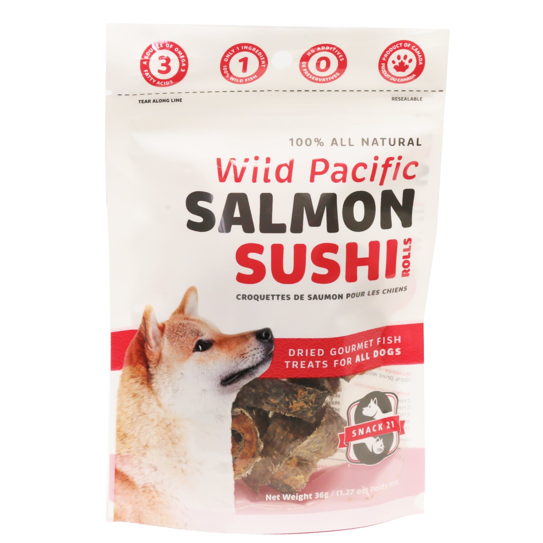 Snack 21 Salmon Sushi Rolls For Dogs