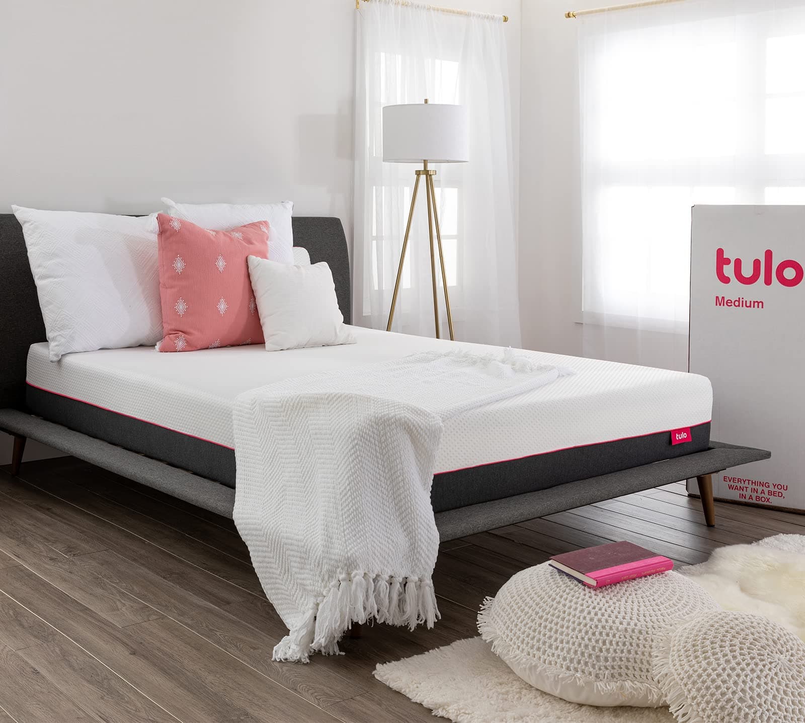 Mattress by tulo, Pick your Comfort Level, Medium Twin Size 10 Inch Bed in a Box, Great for Sleep and Balance Between Soft and Firm