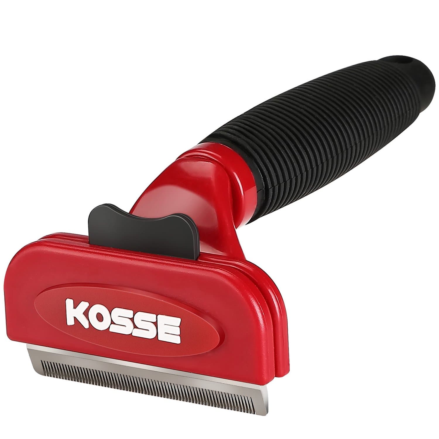 Kosse Professional Pet Deshedding Tool with Fur Ejector, Grooming Brush Effectively Reduces Shedding by up to 90%, Grooming Comb for Cats and Dog -Medium