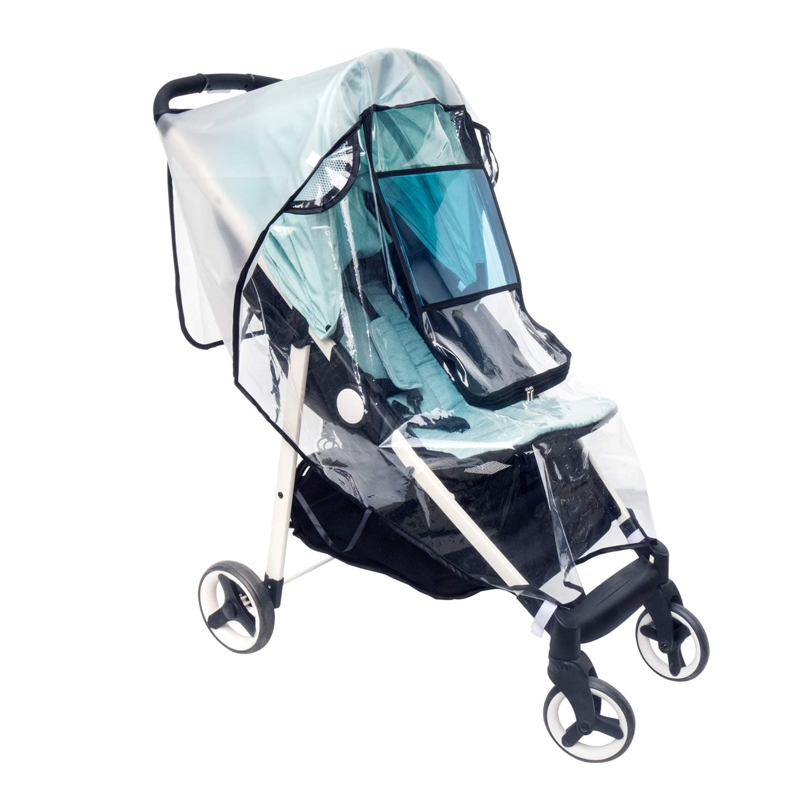 HOOMEE Stroller Rain | Wind Cover Universal, Pram Weather Shields, UV Protection Sun Cover for Pushchairs, Extra Mosquito Net Provided.