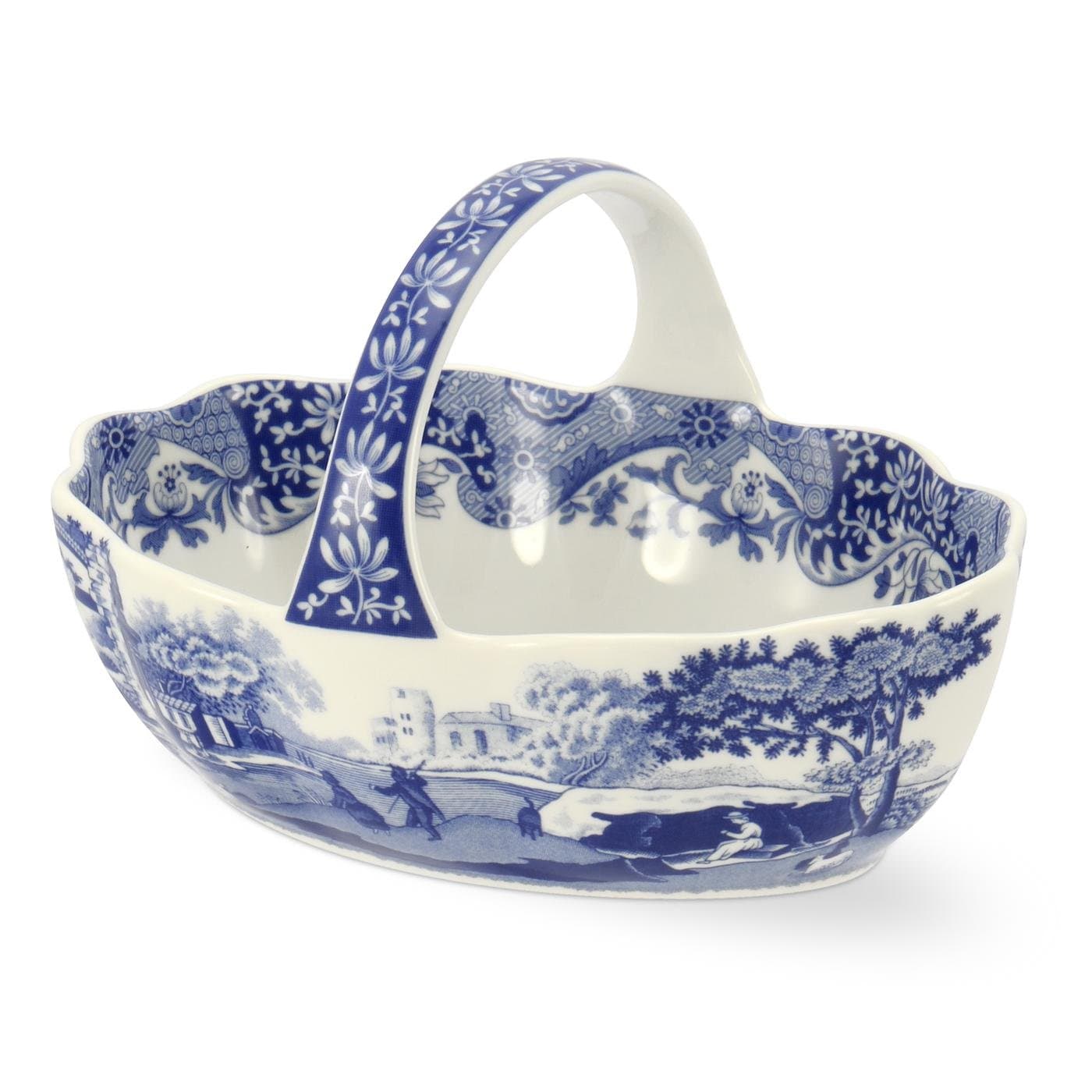 SPODE BLUE ITALIAN Small handled basket 6 by Spode