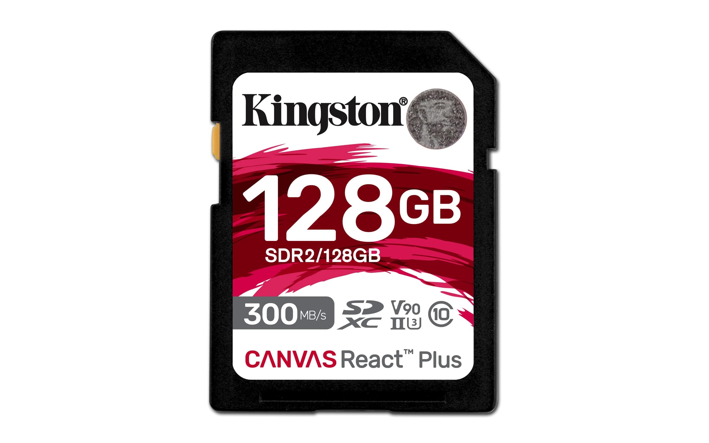 Kingston Canvas React Plus 128GB SDXC Memory Card UHS-II 300R/260W U3 V90 for Full HD/4K/8K - SDR2/128GB