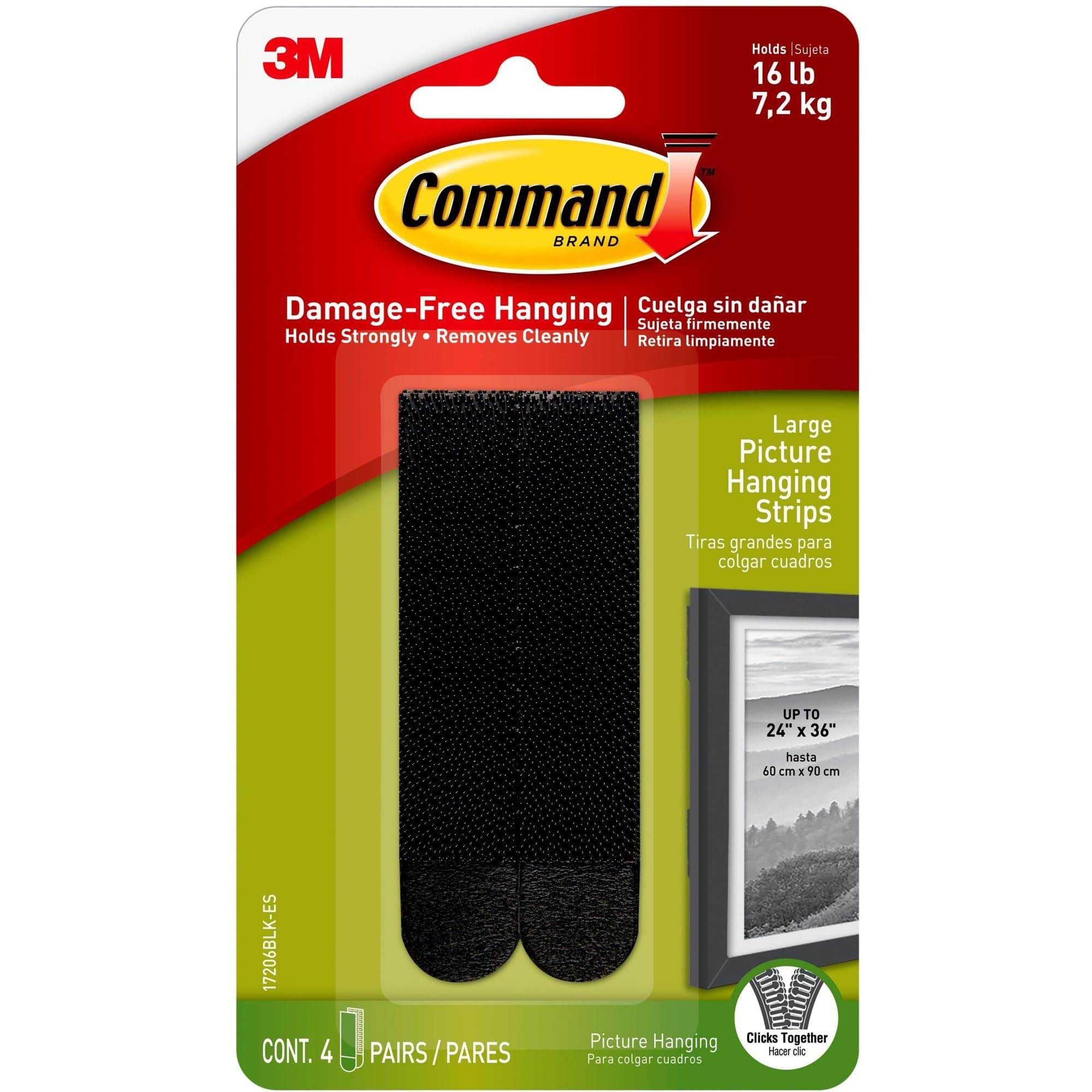 Command Large Black Picture Hanging Strip