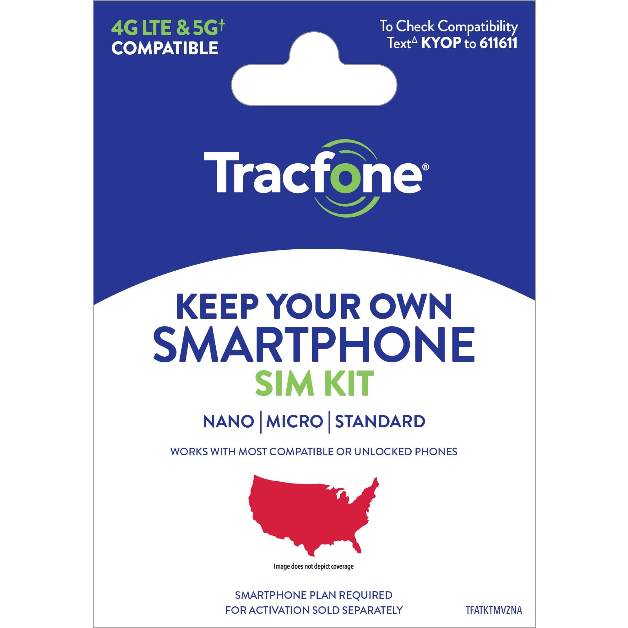 Tracfone Keep Your Own Phone CDMA Prepaid SIM Kit (Locked to Tracfone)