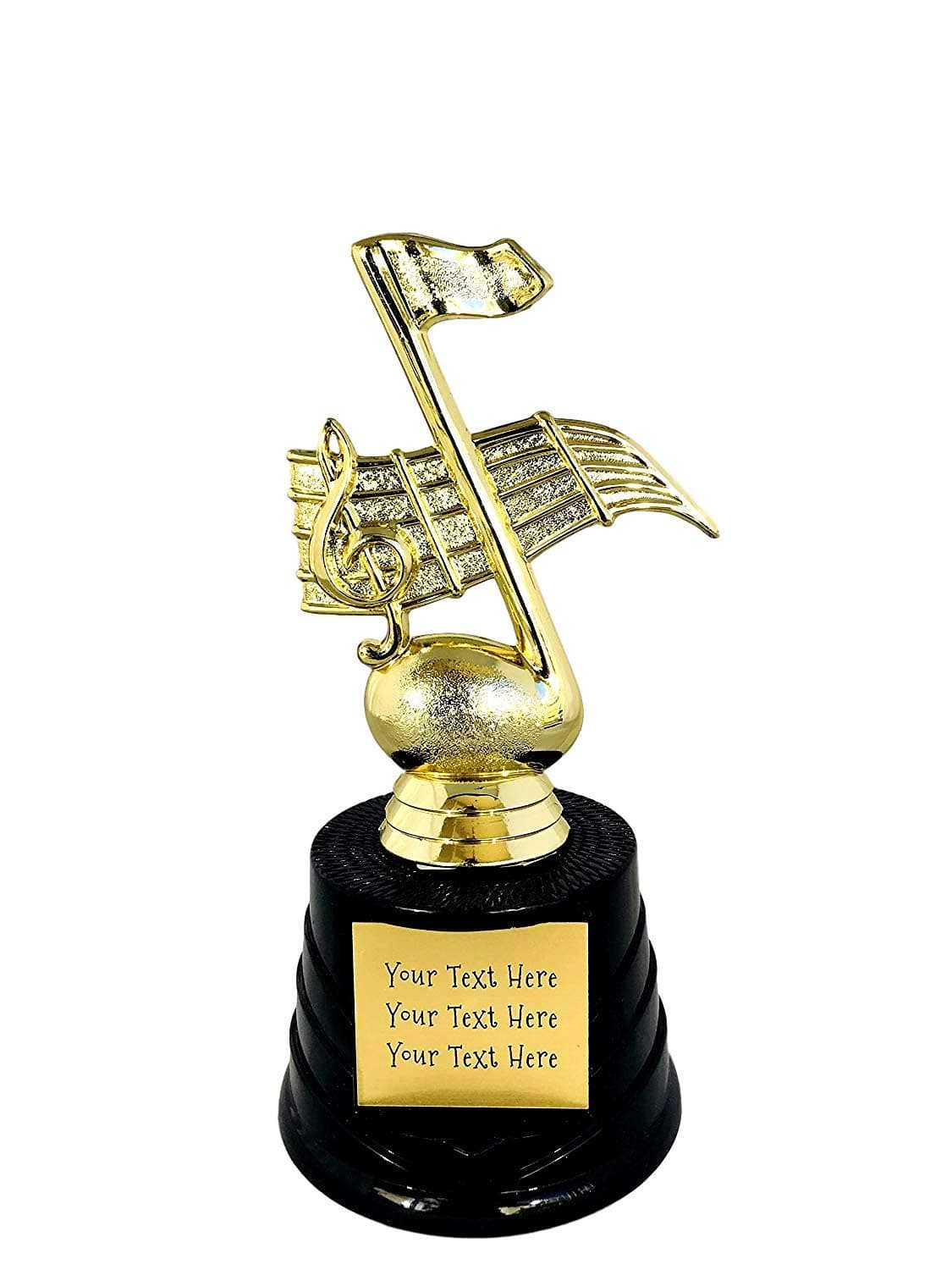 Customized Music Trophies - Music Note - Custom Plate Engraving