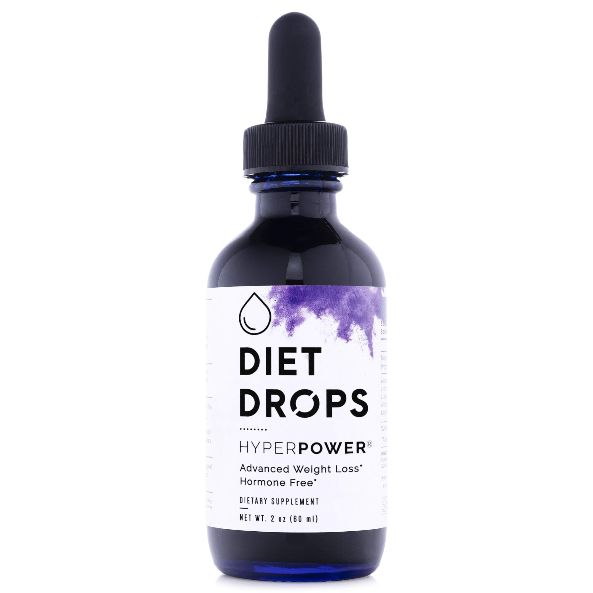 HyperPower Non HCG Drops for Weight Loss - 2oz Diet Drops - Effective Carb Blocker & Appetite Suppressant for Women & Men - Made in USA