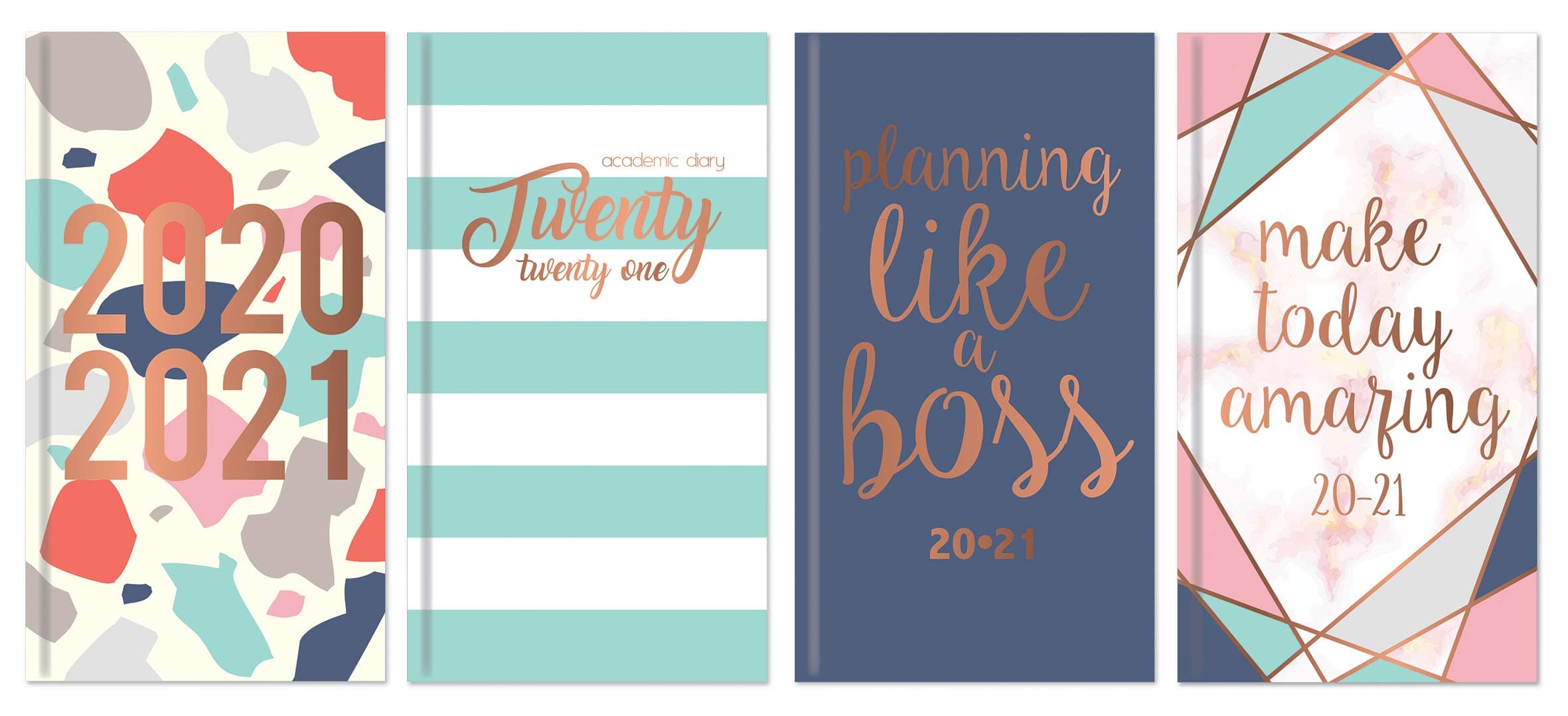 Tallon 2020-2021 Slim Academic Diary, WTV 4 Assorted Designs with Foil