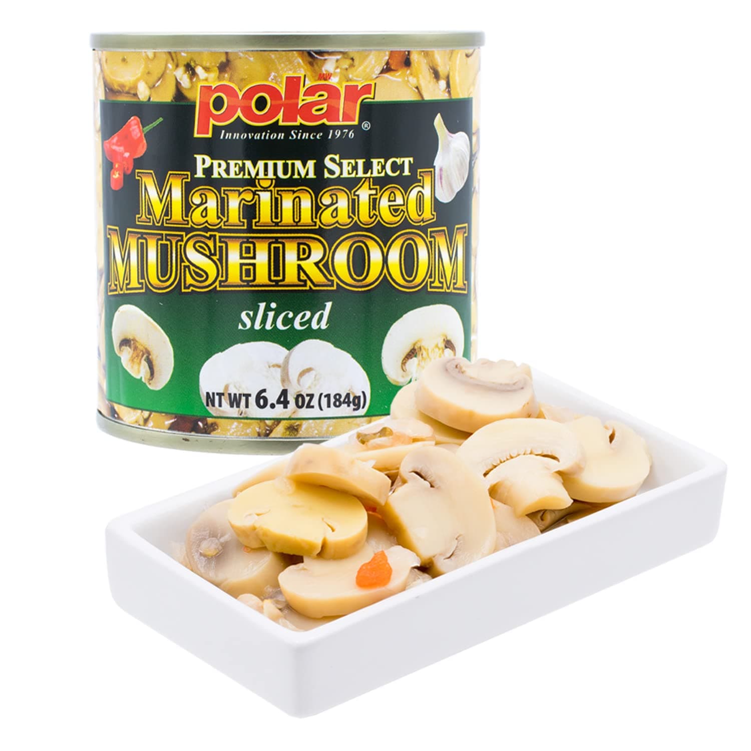 Premium Select Sliced Marinated Mushrooms 6.4oz (Pack of 12)