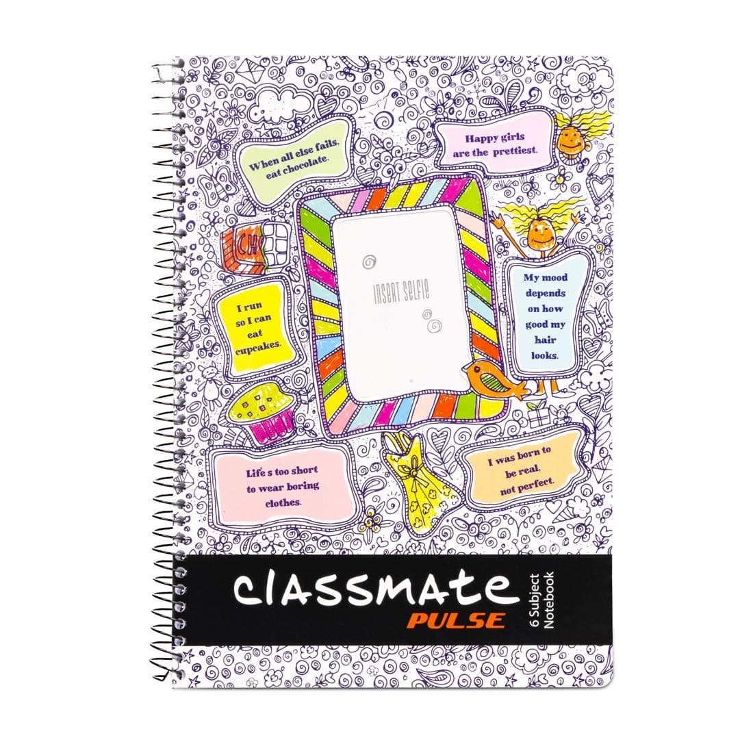 Pulse 6 Subject Notebook - 302 Pages | Single Line | Spiral Bound Notebook | Soft Cover