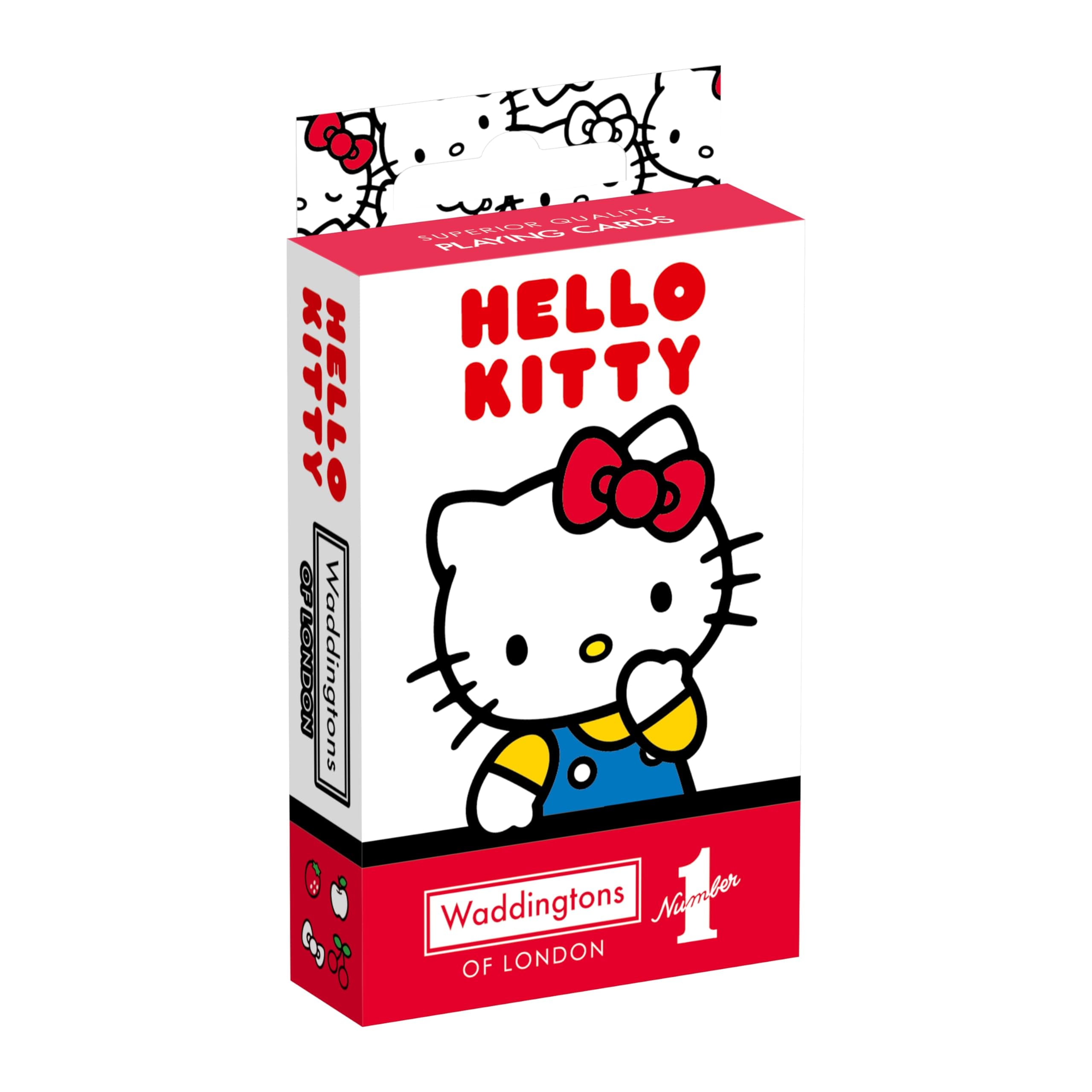 Hello Kitty play fish, slap jack, crazy eights and rummy, Great Travel Companion, Gifts and Toys for Boys, Girls and Adults, Pink