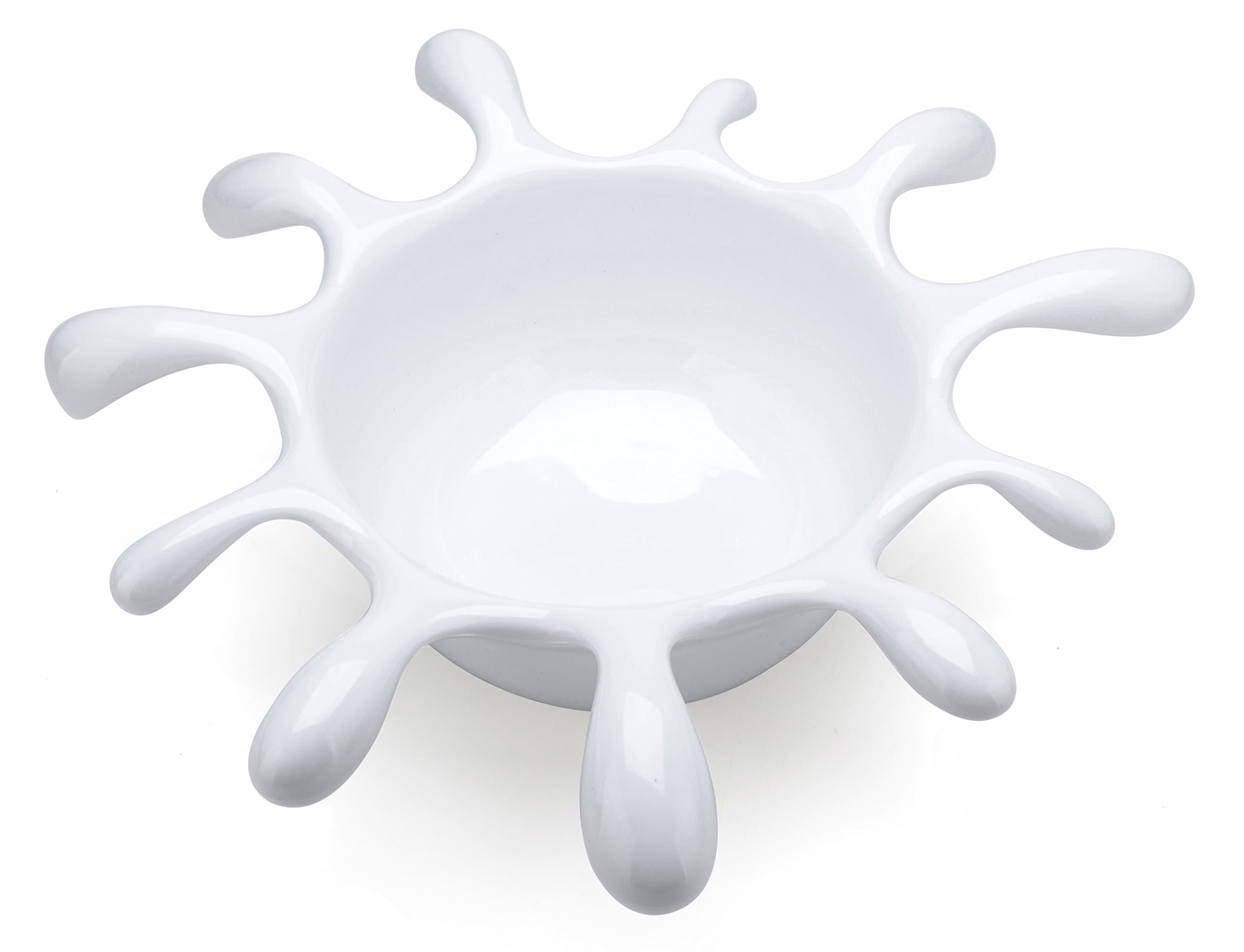 LaBrinx Designs Paint Drop Splash Bowl Decorative Coffee Table Bowl (White)