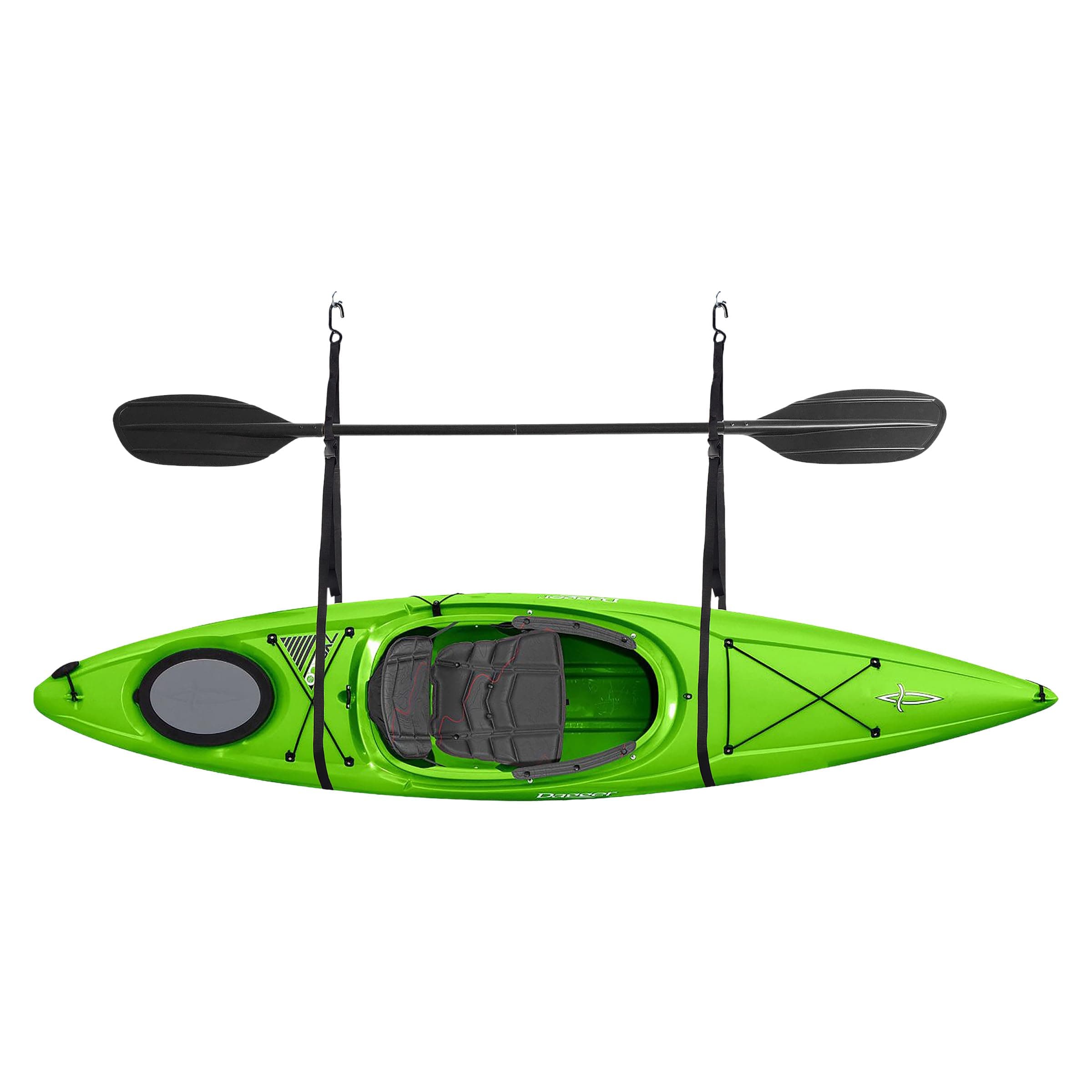 Kayak Rack - Hanging Storage from Wall or Ceiling for Surfboards, Paddleboards, SUP, or Canoe - Adjustable Kayak Straps by RAD Sportz