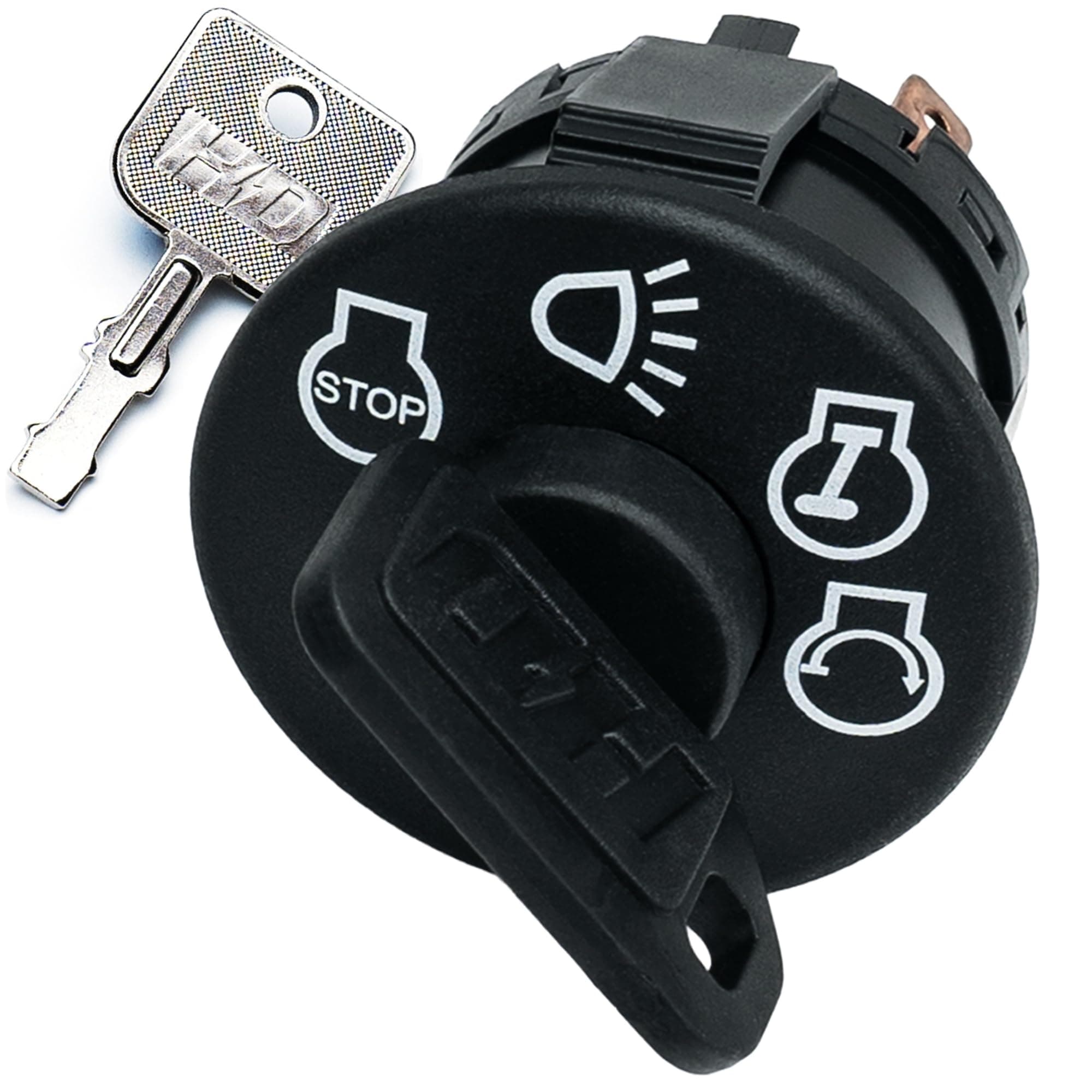 Starter Ignition Switch Replaces John Deere X100 Series X300 X304 X310 X320 X324 X330 X340 X350 X354 X360 X370 X380 X384 X390 X500 X520 X530 X534 X540 w/1 Umbrella & 1 Steel Key & Carabiner