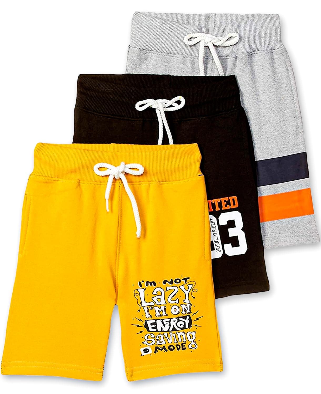 Boys Cotton Printed Shorts with Two Side Pockets (Pack of 3)
