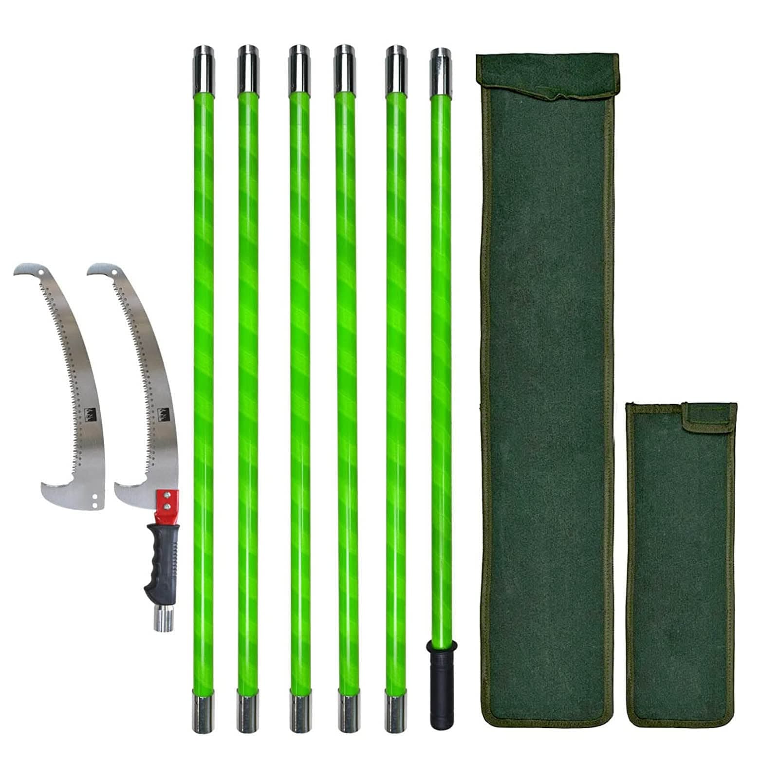 SUNORCHID Pole Pruning Saw 21 Feet Long Handle Adjustable Length, Tree Pruner Tree Loppers Long Reach for Palm Oak High Branches ;with Carry Bag and Sturdy Pole, Cuts Clean and Fast