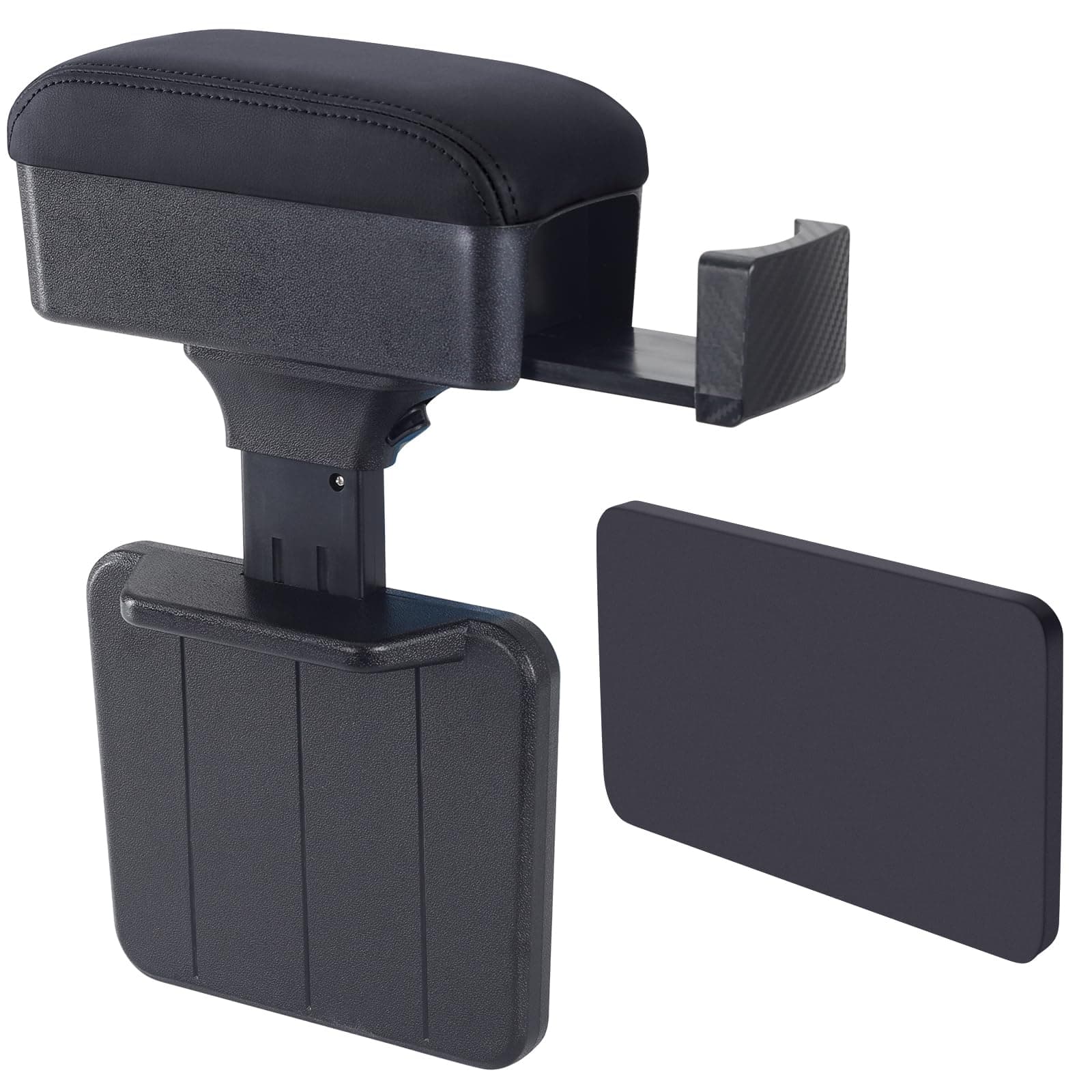 Rupse Car armrest Storage Box,Car Center Console armrest Box with Cup Holder,Forearm Wrist Support Adjustable Armrest for Most Car Models