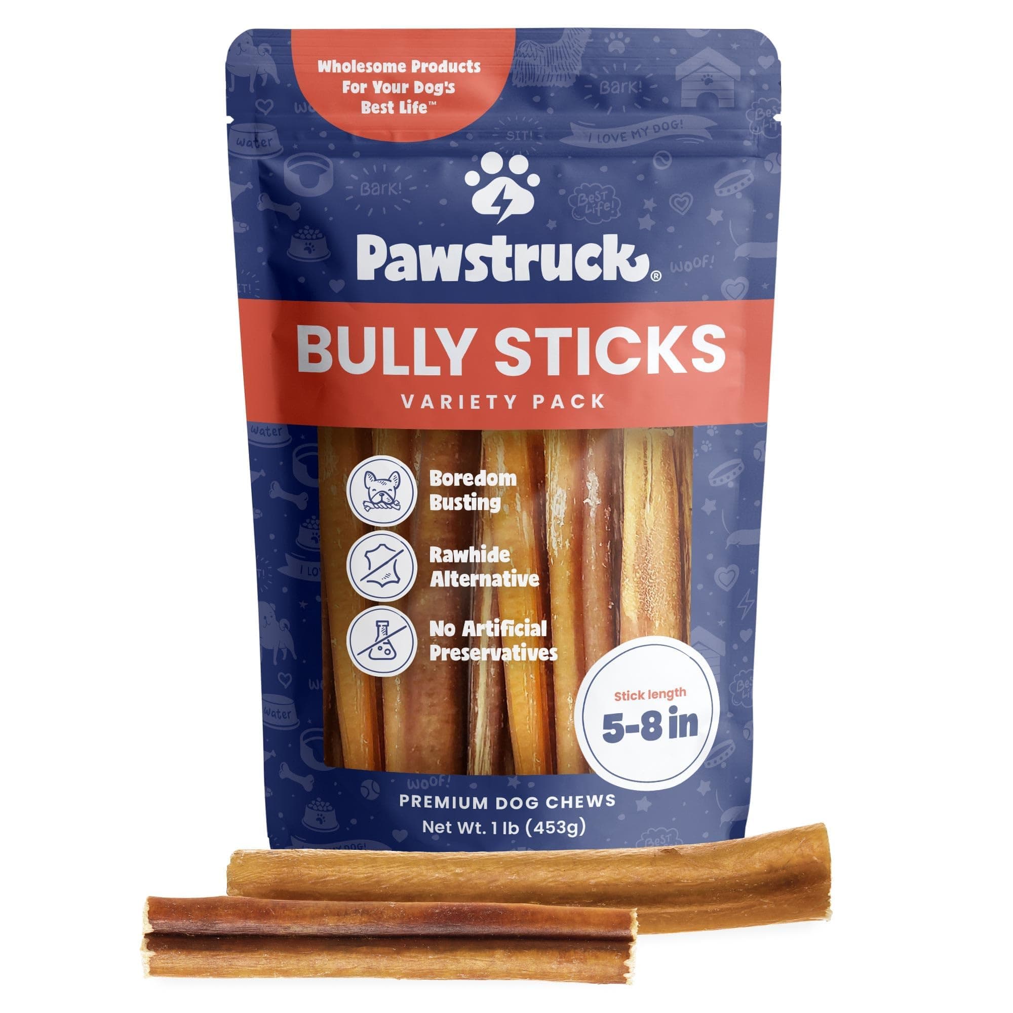 Pawstruck - Straight Dog Sticks 5-7"