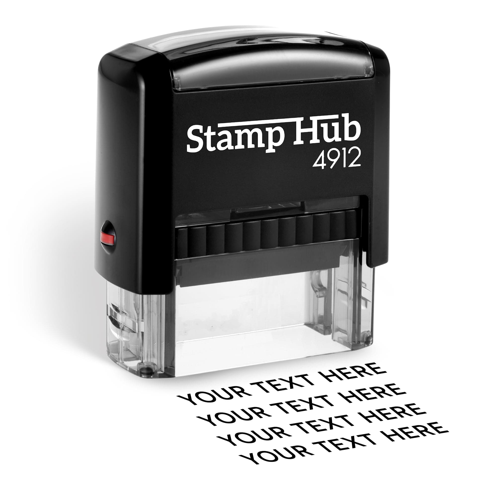 Self Inking Personalized Stamp - Up to 4 Lines, Custom Return Address, Customizable Office Name Rubber - Easy to Change Ink Cartridge, Multiple Ink Color Options - Medium