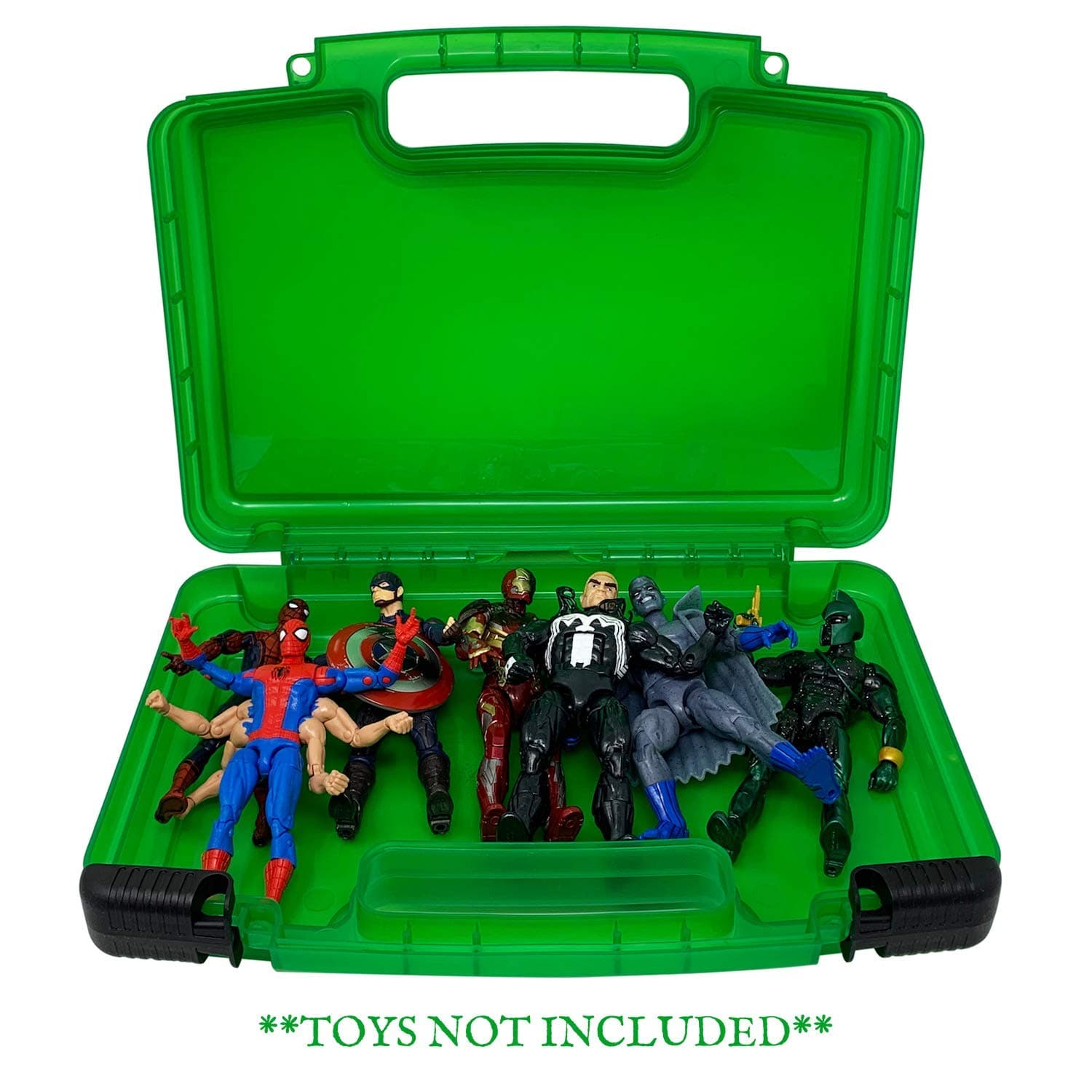 Life Made Better Toy Holder Carrying Case, Compatible with Marvel Legends 6" Figures, Green Toy Action Figure Accessories Organizers, Made by LMB