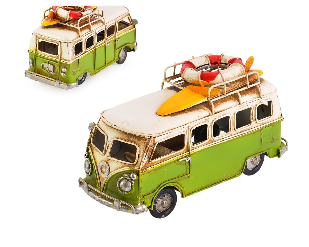 Ace Select Toy Camper Van 6.3 Inches Worn Style Retro Metal Classic T1 Camper Van Beach Bus Toy Model - Ideal Birthday Surprise for Boyfriend